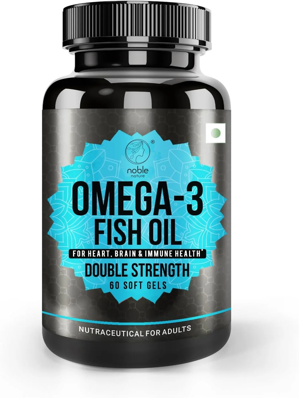 روغن ماهی امگا 3 با قدرت دو برابر نوبل نیچر - مکمل روغن ماهی با اسیدهای چرب EPA و DHA - پشتیبانی از قلب، مغز و سیستم ایمنی برای آقایان و بانوان - 1000 میلی گرم، 60 سافت ژل