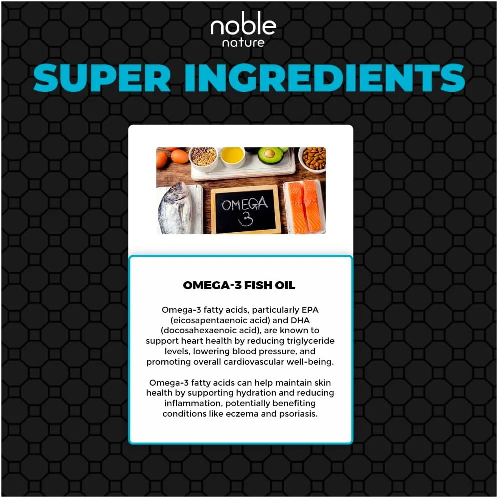 روغن ماهی امگا 3 با قدرت دو برابر نوبل نیچر - مکمل روغن ماهی با اسیدهای چرب EPA و DHA - پشتیبانی از قلب، مغز و سیستم ایمنی برای آقایان و بانوان - 1000 میلی گرم، 60 سافت ژل روغن ماهی امگا 3 با قدرت دو برابر نوبل نیچر - مکمل روغن ماهی با اسیدهای چرب EPA و DHA - پشتیبانی از قلب، مغز و سیستم ایمنی برای آقایان و بانوان - 1000 میلی گرم، 60 سافت ژل