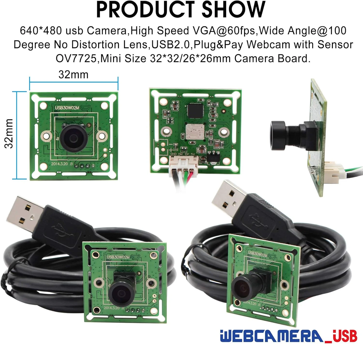 ماژول دوربین USB با سرعت 60 فریم بر ثانیه، ماژول وب کم 0.3 مگاپیکسلی VGA، وب کم 480P با لنز 100 درجه USB با دوربین، بردهای دوربین ویدیویی فوق العاده کوچک تعبیه شده Windows Android Mac Linux Raspberry Pi ماژول دوربین USB با سرعت 60 فریم بر ثانیه، ماژول وب کم 0.3 مگاپیکسلی VGA، وب کم 480P با لنز 100 درجه USB با دوربین، بردهای دوربین ویدیویی فوق العاده کوچک تعبیه شده Windows Android Mac Linux Raspberry Pi