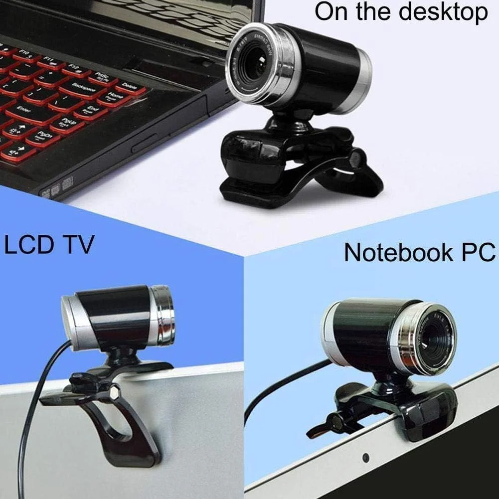 وب کم USB 50 مگاپیکسلی HD برای کامپیوتر، لپ تاپ، رایانه شخصی، رومیزی - مشکی وب کم USB 50 مگاپیکسلی HD برای کامپیوتر، لپ تاپ، رایانه شخصی، رومیزی - مشکی