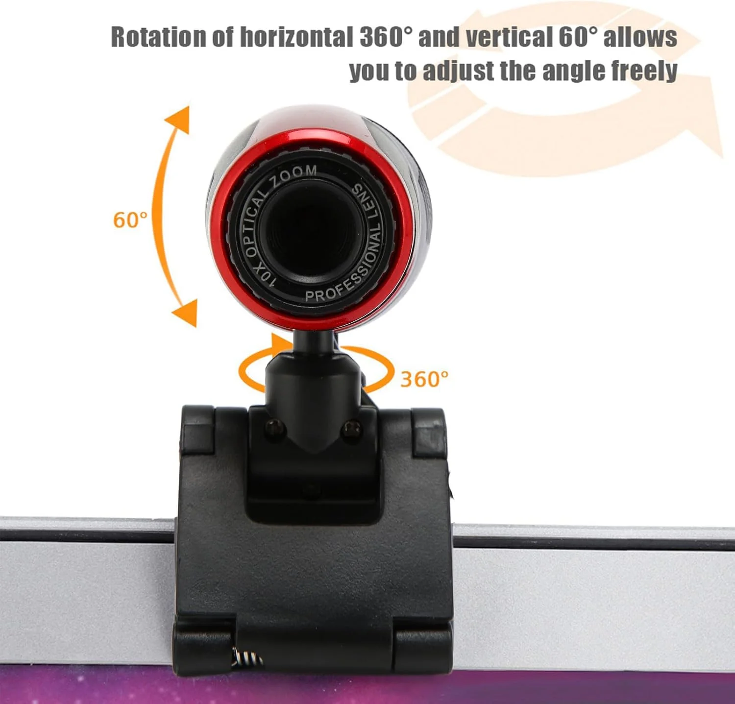 وب کم HD USB2.0 با میکروفون، وب کم USB با چرخش 360 درجه برای کامپیوتر، لپ تاپ برای اسکایپ/MSN، دوربین لپ تاپ با رزولوشن بالا 6 مگاپیکسل وب کم HD USB2.0 با میکروفون، وب کم USB با چرخش 360 درجه برای کامپیوتر، لپ تاپ برای اسکایپ/MSN، دوربین لپ تاپ با رزولوشن بالا 6 مگاپیکسل