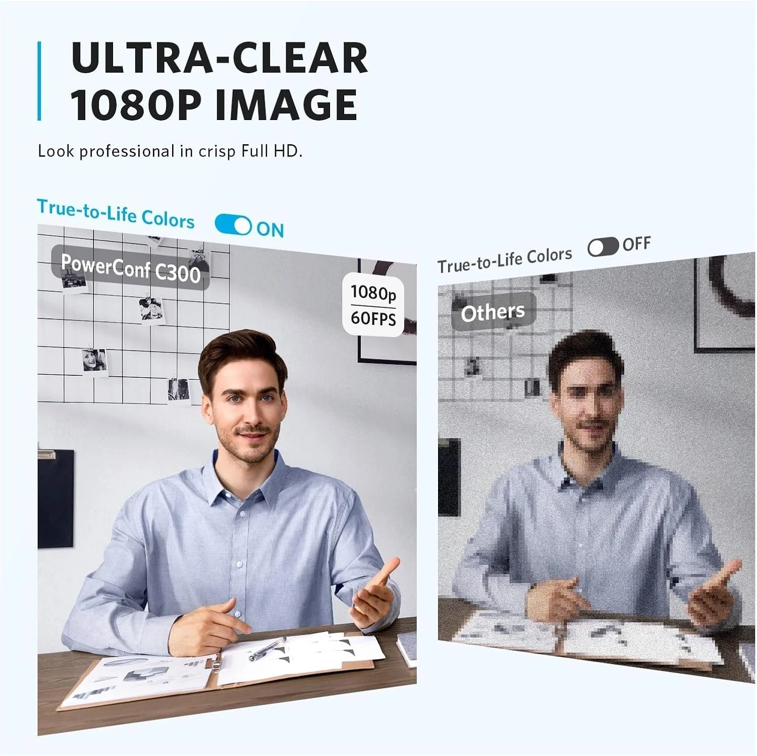 وب کم هوشمند با کیفیت بالا، فوکوس خودکار، وب کم کوچک 1080p با میکروفون های حذف نویز برای کنفرانس، پخش زنده و ضبط