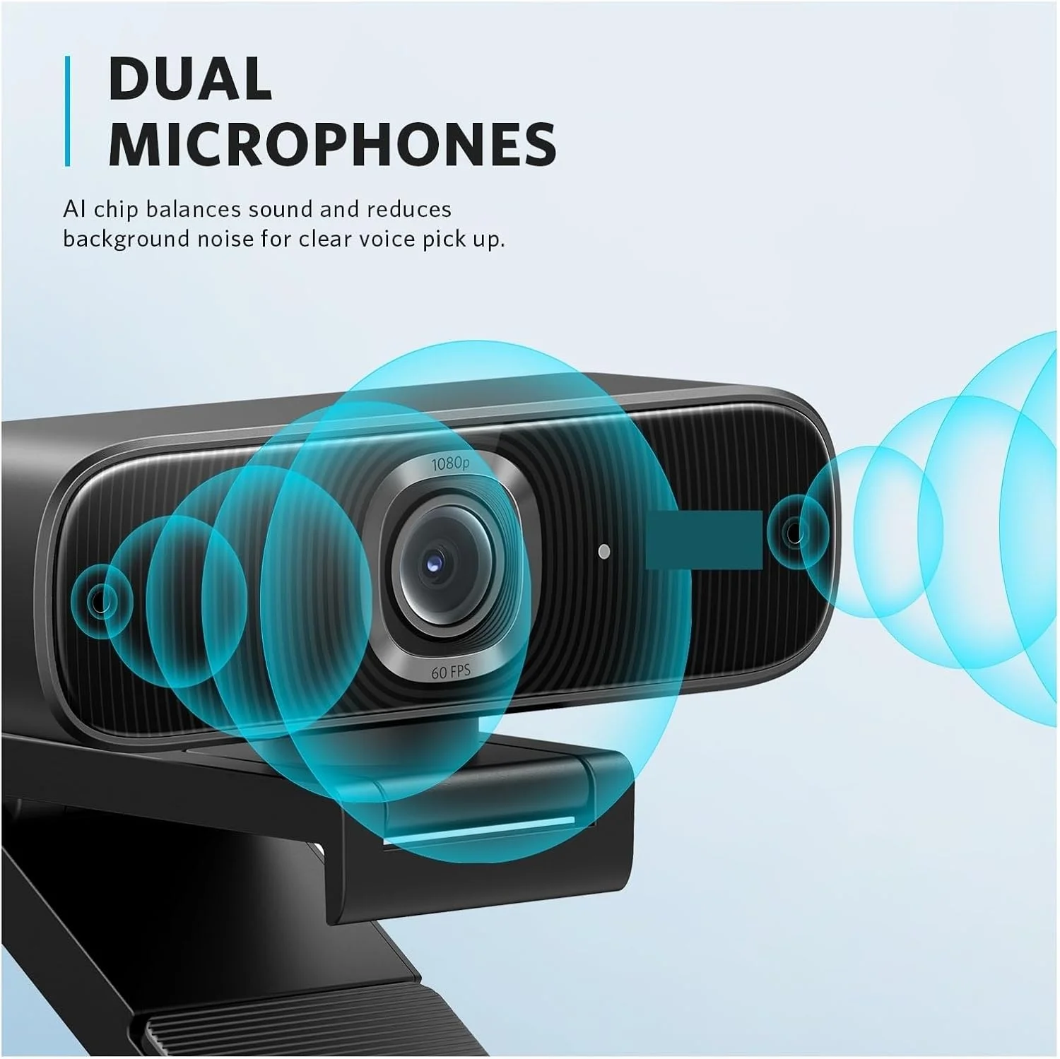 وب کم هوشمند با کیفیت بالا، فوکوس خودکار، وب کم کوچک 1080p با میکروفون های حذف نویز برای کنفرانس، پخش زنده و ضبط