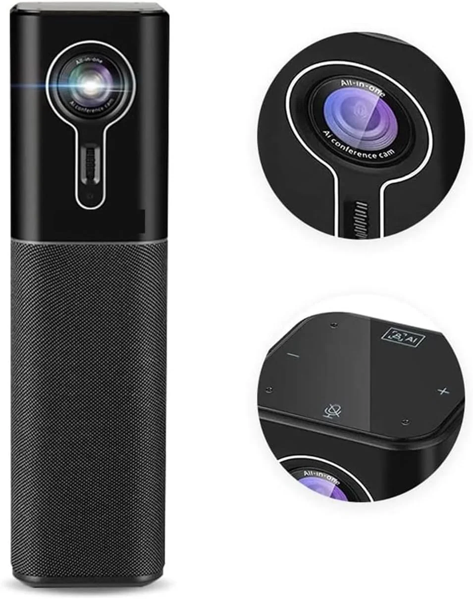 وب کم، دوربین وب با قاب بندی خودکار مجهز به میکروفون و بلندگو با زاویه دید 88 درجه، 2K و 60 فریم در ثانیه، پخش از طریق USB و سیستم صوتی و تصویری دوربین وب برای کنفرانس