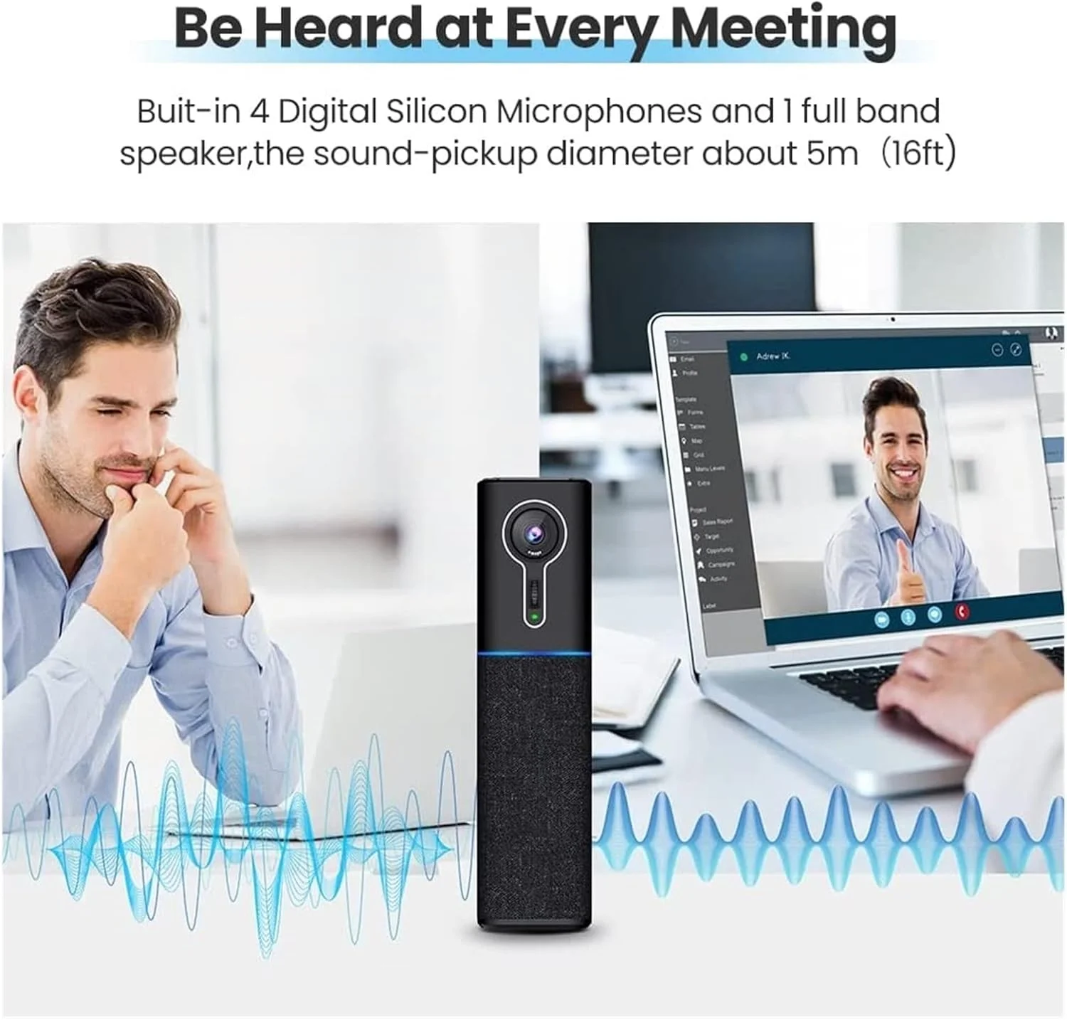 وب کم، دوربین وب با قاب بندی خودکار مجهز به میکروفون و بلندگو با زاویه دید 88 درجه، 2K و 60 فریم در ثانیه، پخش از طریق USB و سیستم صوتی و تصویری دوربین وب برای کنفرانس وب کم، دوربین وب با قاب بندی خودکار مجهز به میکروفون و بلندگو با زاویه دید 88 درجه، 2K و 60 فریم در ثانیه، پخش از طریق USB و سیستم صوتی و تصویری دوربین وب برای کنفرانس