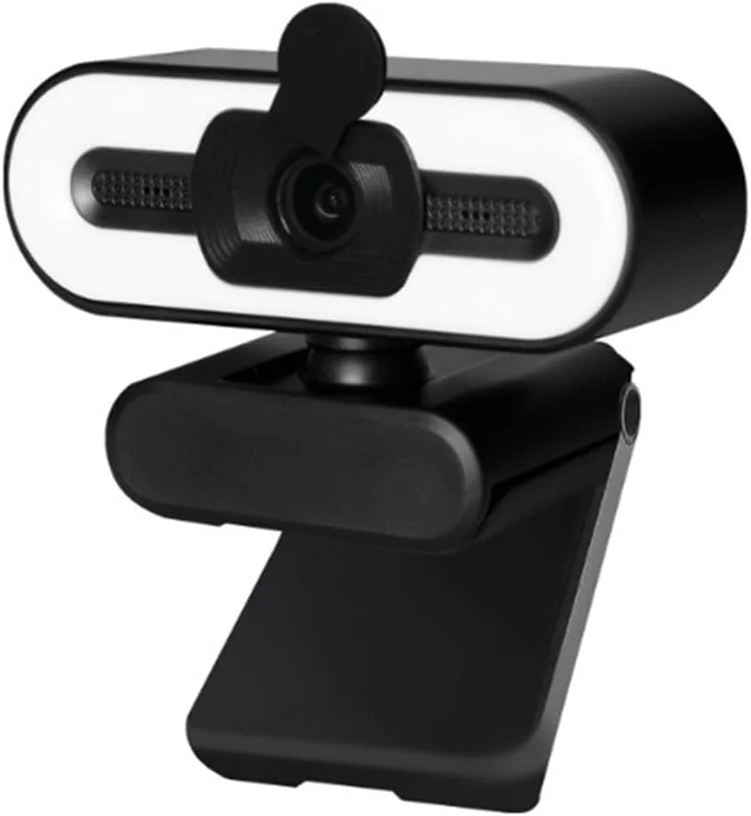 وب کم، دوربین وب 1080P 4K Full HD با حلقه نور پر کننده، مناسب برای کامپیوتر رومیزی و لپ تاپ، دوربین وب پخش زنده ویدئو با میکروفون، دوربین های چرخشی (4K)