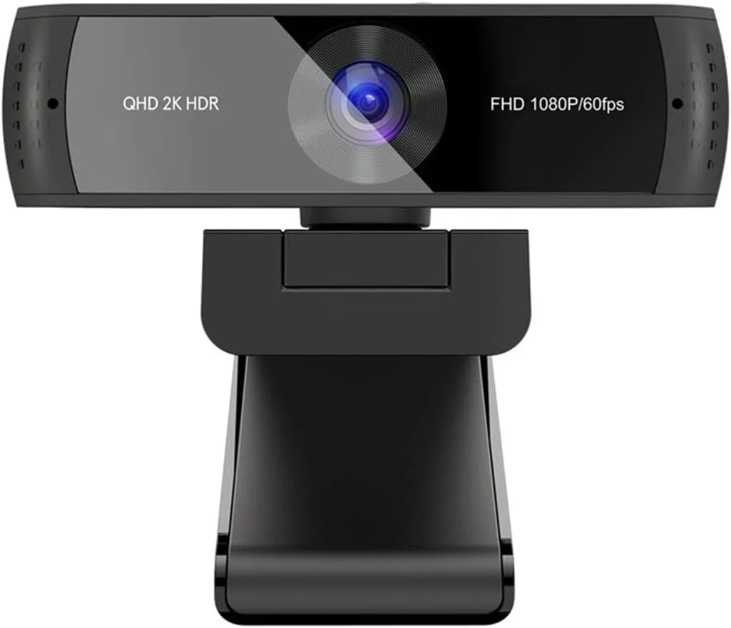 وب کم، وب کم QHD 2K HDR 30FPS وب کم فوکوس خودکار 1080P 60FPS وب کم با میکروفون های حذف نویز و پوشش حریم خصوصی برای پخش زنده