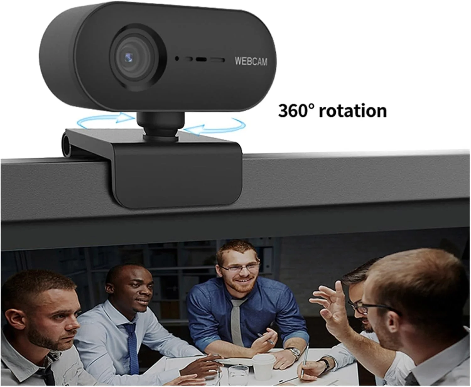 وب کم، دوربین وب 2K Full HD با فوکوس خودکار و قابلیت چرخش، دوربین وب USB 1080P برای لپ تاپ، کامپیوتر و دوربین کوچک برای جلسات