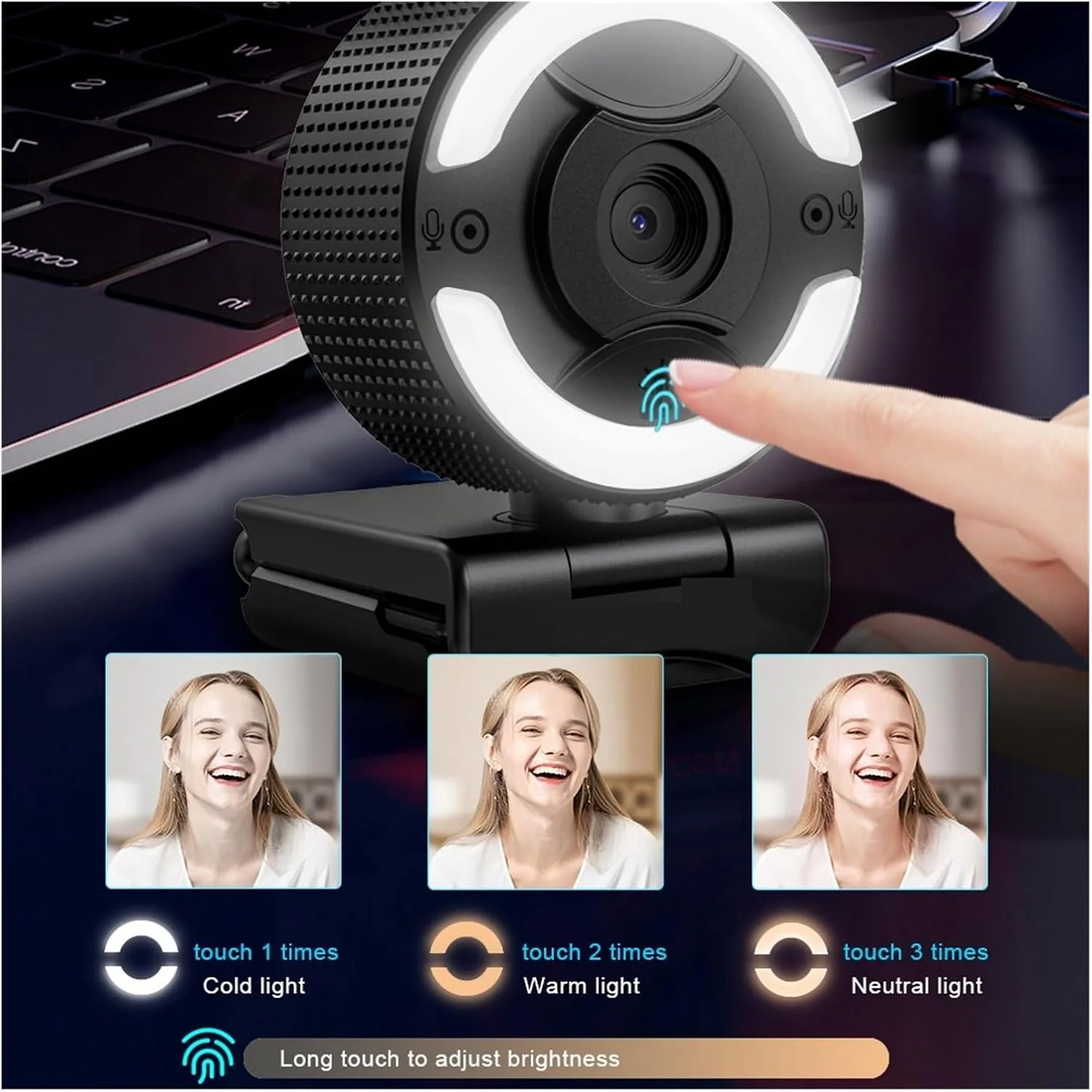 وب کم USB HD با فوکوس خودکار، میکروفون داخلی 1920 X 1080 P 30 فریم در ثانیه، وب کم برای کامپیوترهای رومیزی و لپ تاپ، مناسب برای بازی و کنفرانس وب کم USB HD با فوکوس خودکار، میکروفون داخلی 1920 X 1080 P 30 فریم در ثانیه، وب کم برای کامپیوترهای رومیزی و لپ تاپ، مناسب برای بازی و کنفرانس