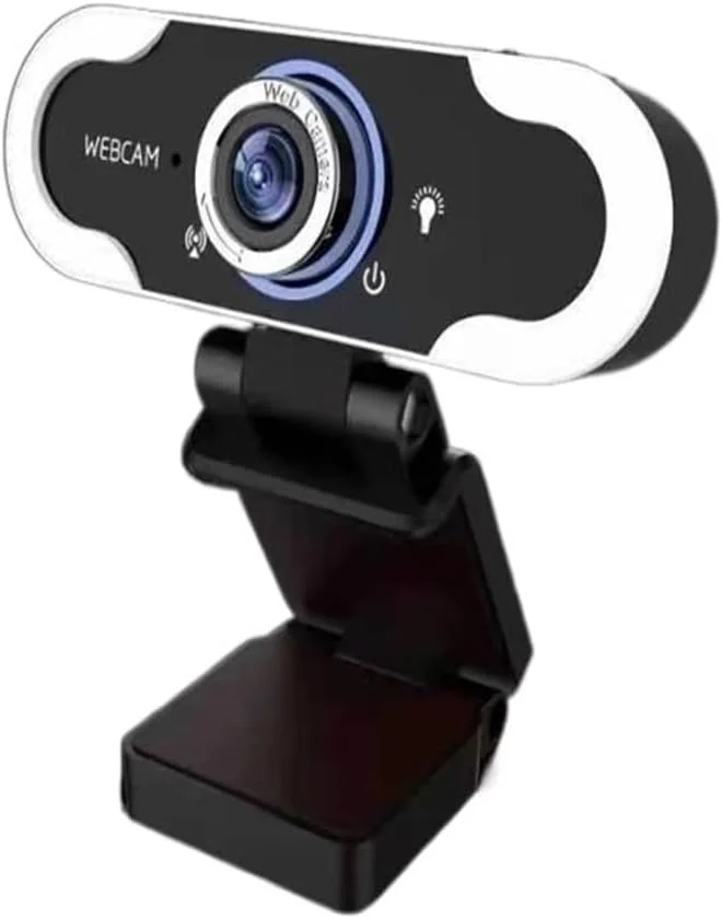 وب کم، وب کم 1080P 2K وب کم با میکروفون کامپیوتر، وب کم برای پخش زنده، کنفرانس تماس ویدیویی، نور پر کننده