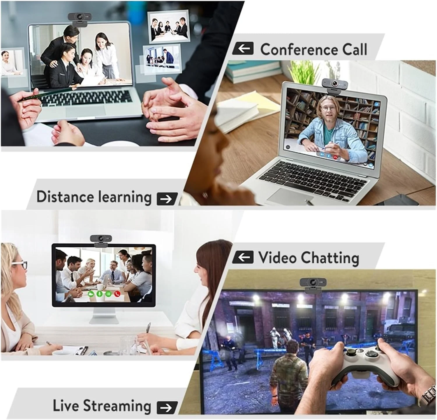 وب کم، دوربین وب 1080P HD USB AF 60 فریم در ثانیه با زاویه دید گسترده 78 درجه با میکروفون برای پخش بازی، کامپیوتر شخصی، کنفرانس، پخش زنده و ضبط وب کم، دوربین وب 1080P HD USB AF 60 فریم در ثانیه با زاویه دید گسترده 78 درجه با میکروفون برای پخش بازی، کامپیوتر شخصی، کنفرانس، پخش زنده و ضبط