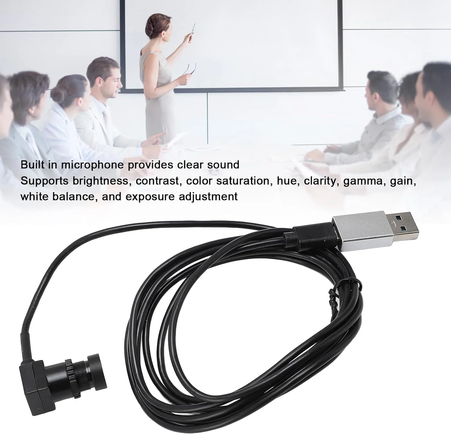 وب کم HD 1080P با رابط Type C برای لپ تاپ، دوربین وب 1.5 متری 30 فریم بر ثانیه، اتصال آسان، دوربین USB با فوکوس ثابت و میکروفون برای تلفن هوشمند و لپ تاپ وب کم HD 1080P با رابط Type C برای لپ تاپ، دوربین وب 1.5 متری 30 فریم بر ثانیه، اتصال آسان، دوربین USB با فوکوس ثابت و میکروفون برای تلفن هوشمند و لپ تاپ