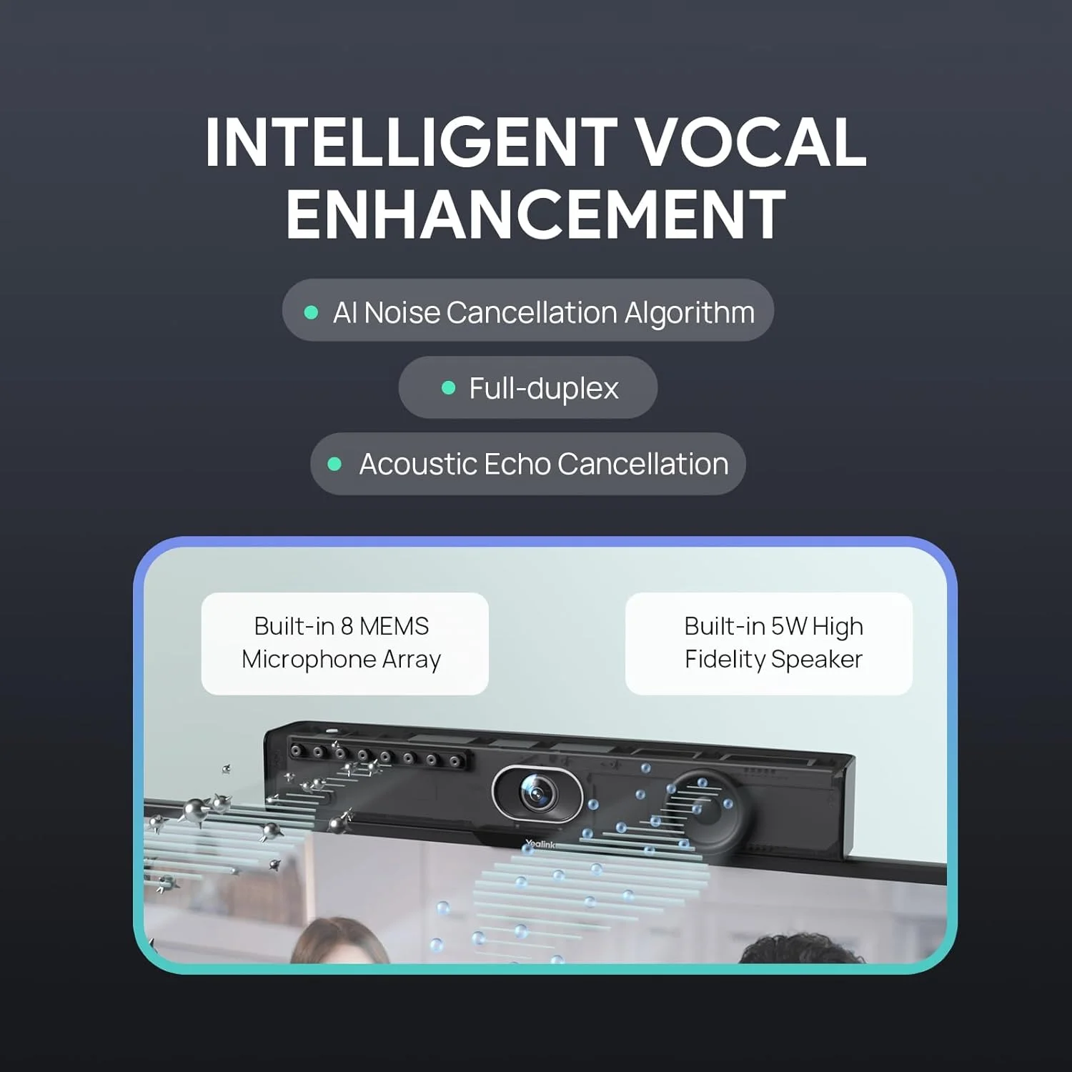 وبکم دوربین کنفرانس ویدیویی Yealink با میکروفون و بلندگو وبکم دوربین کنفرانس ویدیویی Yealink با میکروفون و بلندگو