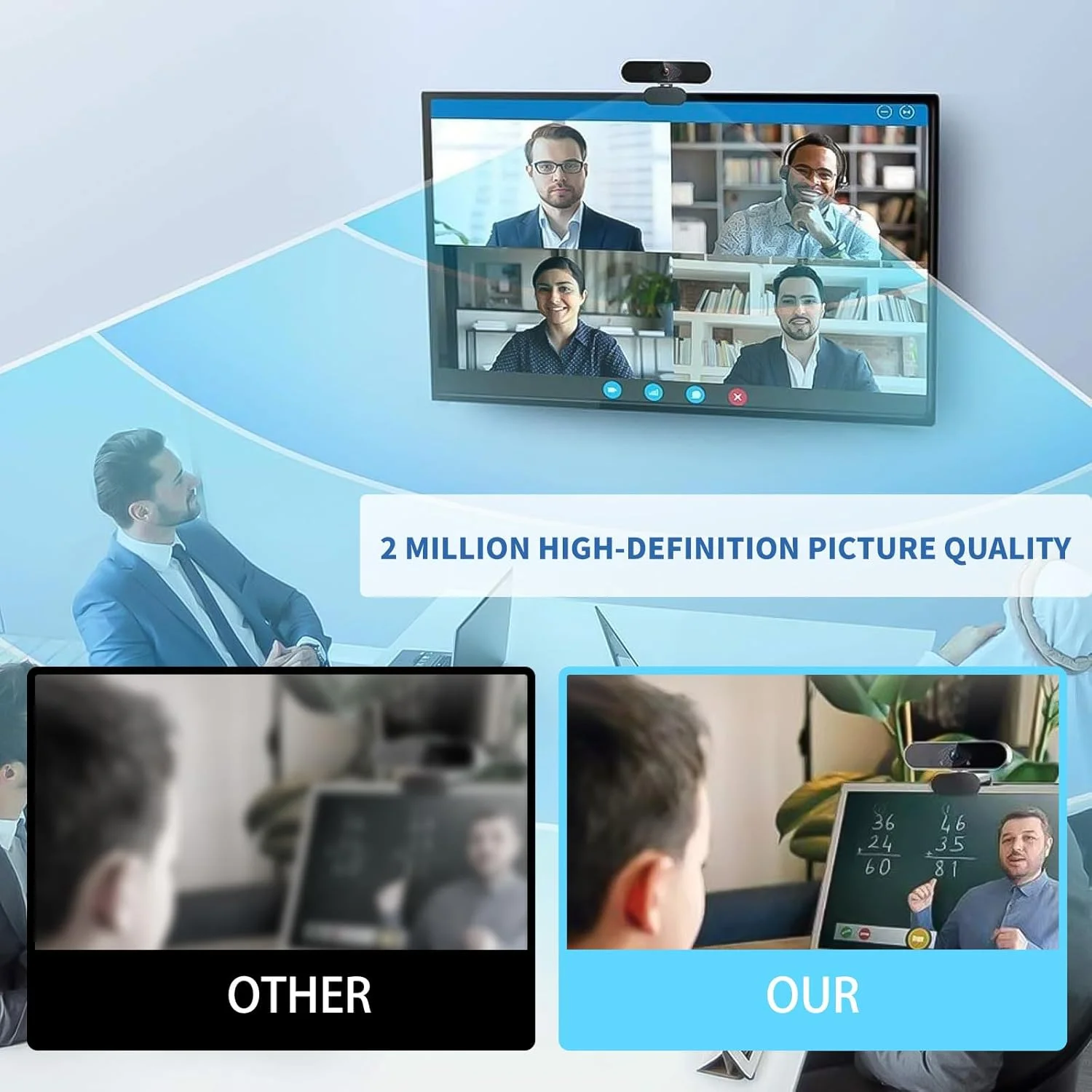 وب کم با میکروفون دوربین کامپیوتر PC Cam 1080p HD Mini Facecam کنفرانس ویدیویی 360 درجه قابل تنظیم USB وب کم Plug & Play برای کنفرانس پخش زنده ضبط سازگار با Skype/Zoom/YouTube وب کم با میکروفون دوربین کامپیوتر PC Cam 1080p HD Mini Facecam کنفرانس ویدیویی 360 درجه قابل تنظیم USB وب کم Plug & Play برای کنفرانس پخش زنده ضبط سازگار با Skype/Zoom/YouTube