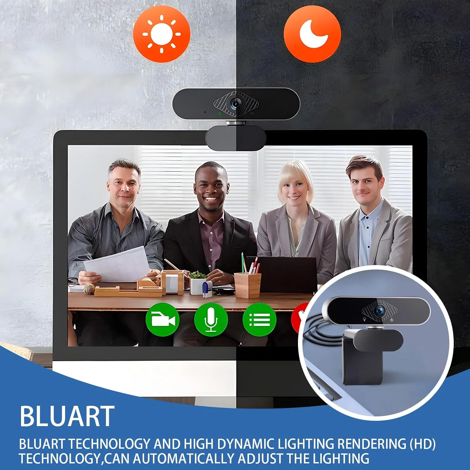 وب کم با میکروفون دوربین کامپیوتر PC Cam 1080p HD Mini Facecam کنفرانس ویدیویی 360 درجه قابل تنظیم USB وب کم Plug & Play برای کنفرانس پخش زنده ضبط سازگار با Skype/Zoom/YouTube وب کم با میکروفون دوربین کامپیوتر PC Cam 1080p HD Mini Facecam کنفرانس ویدیویی 360 درجه قابل تنظیم USB وب کم Plug & Play برای کنفرانس پخش زنده ضبط سازگار با Skype/Zoom/YouTube