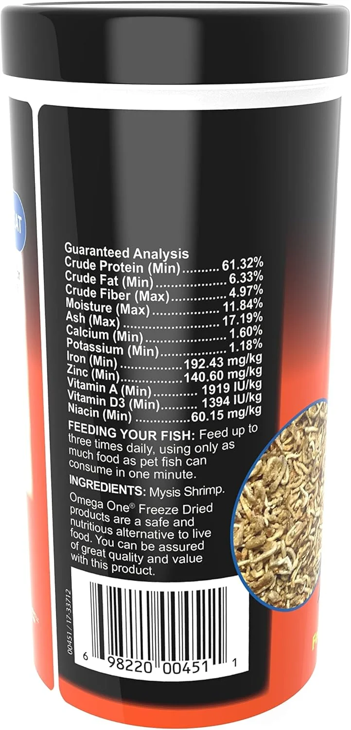 غذای میگو مایسیس خشک شده امگا وان 42 گرم غذای میگو مایسیس خشک شده امگا وان 42 گرم