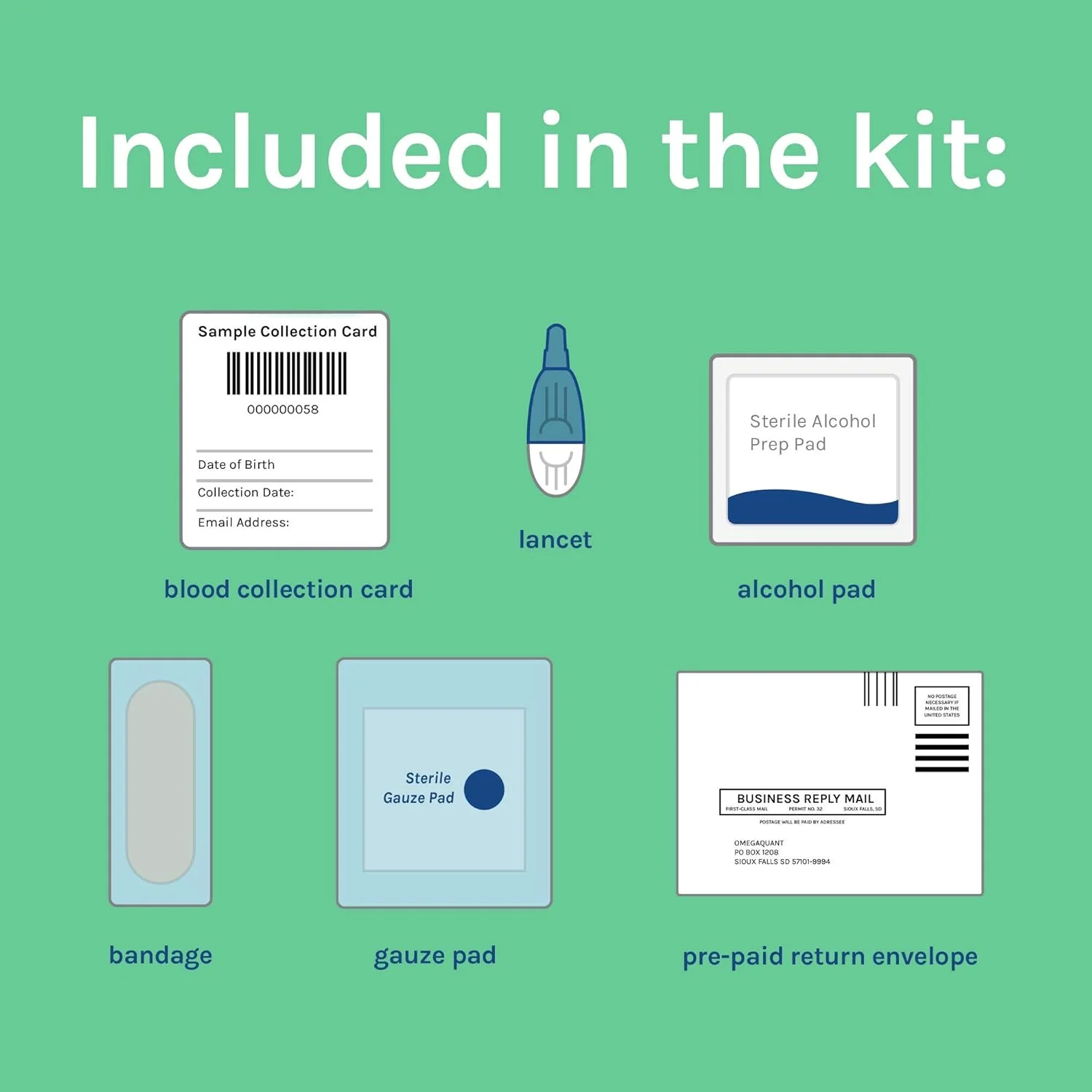 کیت تست پایه امگا 3 امگا کوانت - کیت تست اصلی امگا 3، شامل کیت جمع آوری کیت تست پایه امگا 3 امگا کوانت - کیت تست اصلی امگا 3، شامل کیت جمع آوری