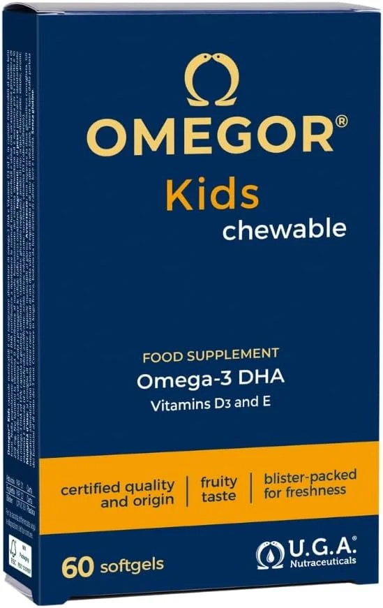 مکمل غذایی امگا 3 DHA کودکان OMEGOR | کپسول های جویدنی برای کودکان - 60 کپسول مکمل غذایی امگا 3 DHA کودکان OMEGOR | کپسول های جویدنی برای کودکان - 60 کپسول