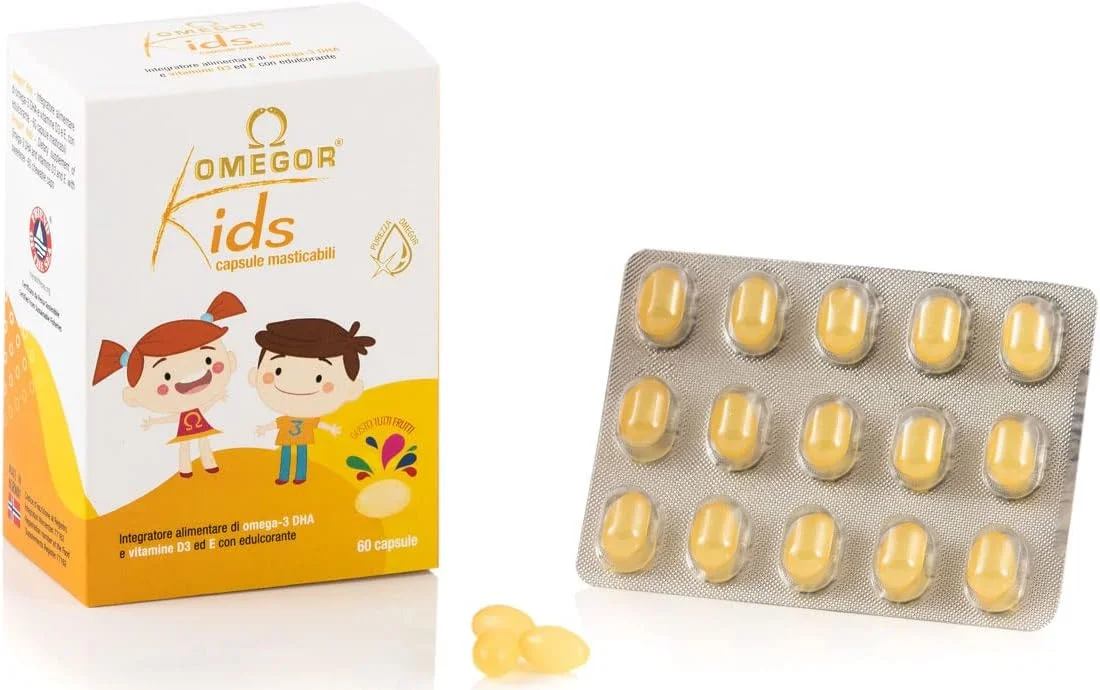مکمل غذایی امگا 3 DHA کودکان OMEGOR | کپسول های جویدنی برای کودکان - 60 کپسول مکمل غذایی امگا 3 DHA کودکان OMEGOR | کپسول های جویدنی برای کودکان - 60 کپسول