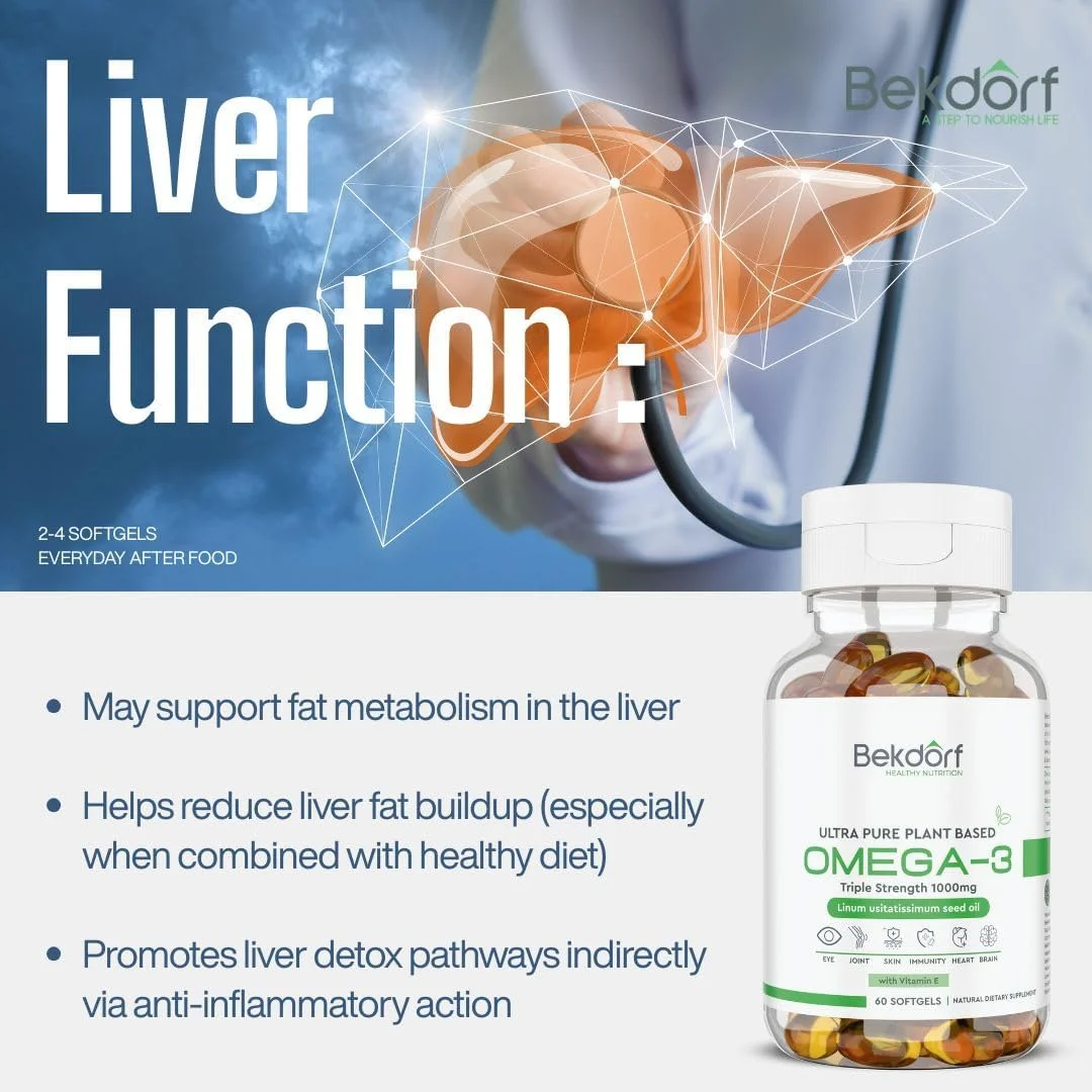 امگا 3 گیاهی به همراه ویتامین ای - 60 سافت ژل | پشتیبانی از سلامت پوست، چشم، مغز، مفاصل، ایمنی و قلب | امگا 3 گیاهی به همراه ویتامین ای - 60 سافت ژل | پشتیبانی از سلامت پوست، چشم، مغز، مفاصل، ایمنی و قلب |