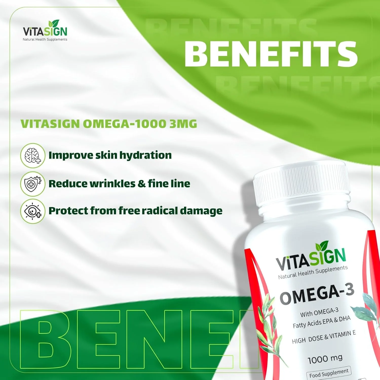 امگا 3 ممتاز 1000 میلی گرم، 60 سافت ژل - EPA و DHA، پشتیبانی از سلامت قلب و مغز امگا 3 ممتاز 1000 میلی گرم، 60 سافت ژل - EPA و DHA، پشتیبانی از سلامت قلب و مغز