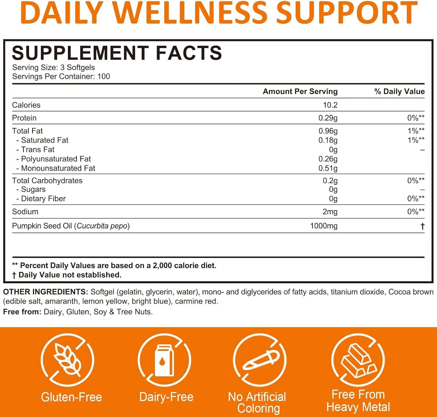 کپسول روغن تخم کدو تنبل | پرس سرد | 300 سافت ژل، پشتیبانی از مو، روغن تخم کدو تنبل 2 در 1 برای رشد مو | غیر GMO - تامین 100 روزه کپسول روغن تخم کدو تنبل | پرس سرد | 300 سافت ژل، پشتیبانی از مو، روغن تخم کدو تنبل 2 در 1 برای رشد مو | غیر GMO - تامین 100 روزه