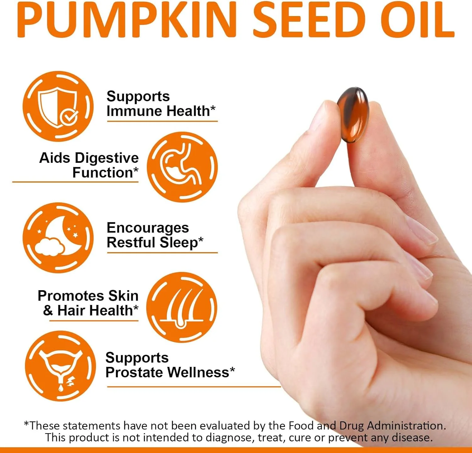 کپسول روغن تخم کدو تنبل | پرس سرد | 300 سافت ژل، پشتیبانی از مو، روغن تخم کدو تنبل 2 در 1 برای رشد مو | غیر GMO - تامین 100 روزه کپسول روغن تخم کدو تنبل | پرس سرد | 300 سافت ژل، پشتیبانی از مو، روغن تخم کدو تنبل 2 در 1 برای رشد مو | غیر GMO - تامین 100 روزه