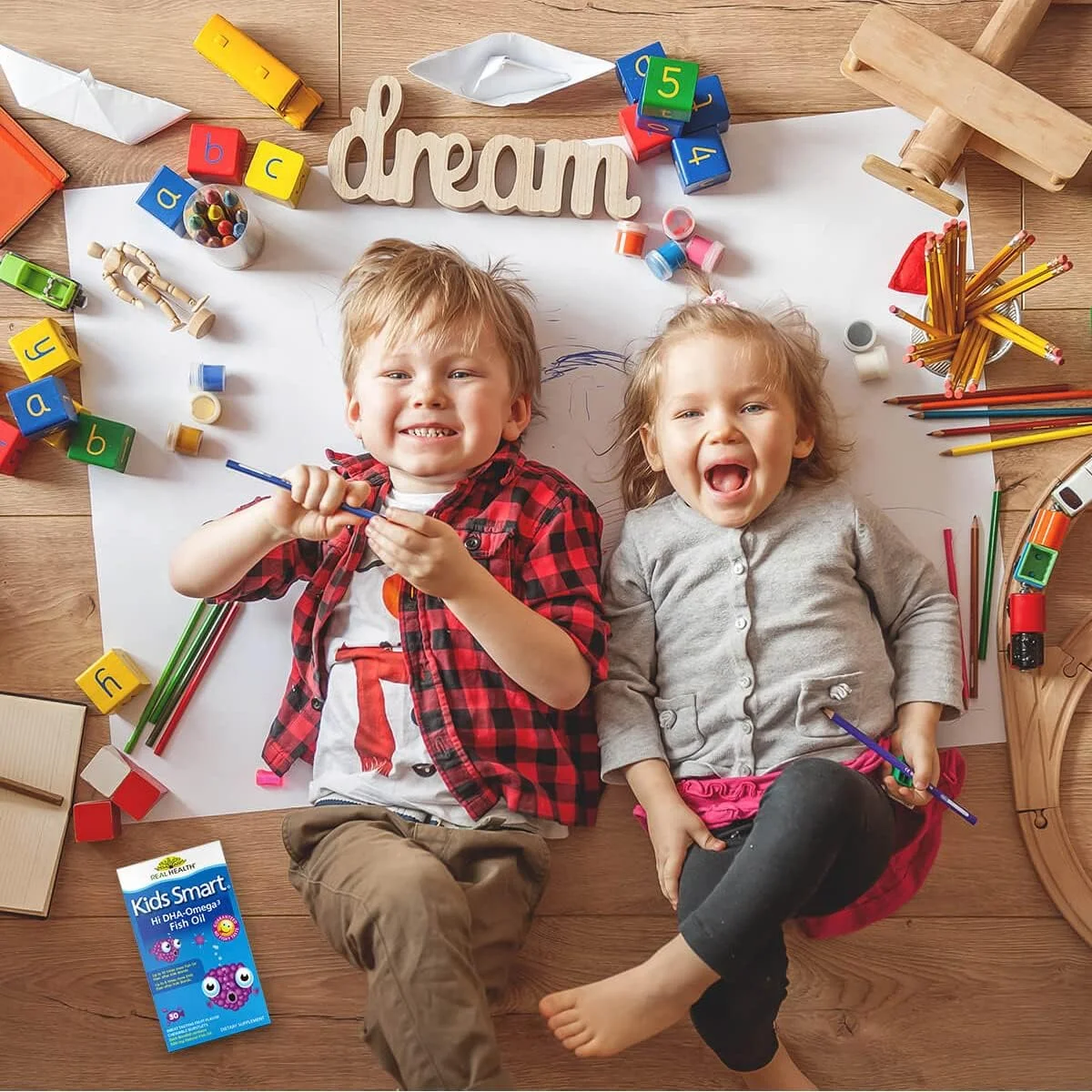 روغن ماهی امگا 3 Hi Dha مخصوص کودکان Bioglan Real Health (توت فرنگی، 30 عدد جویدنی، 167762)