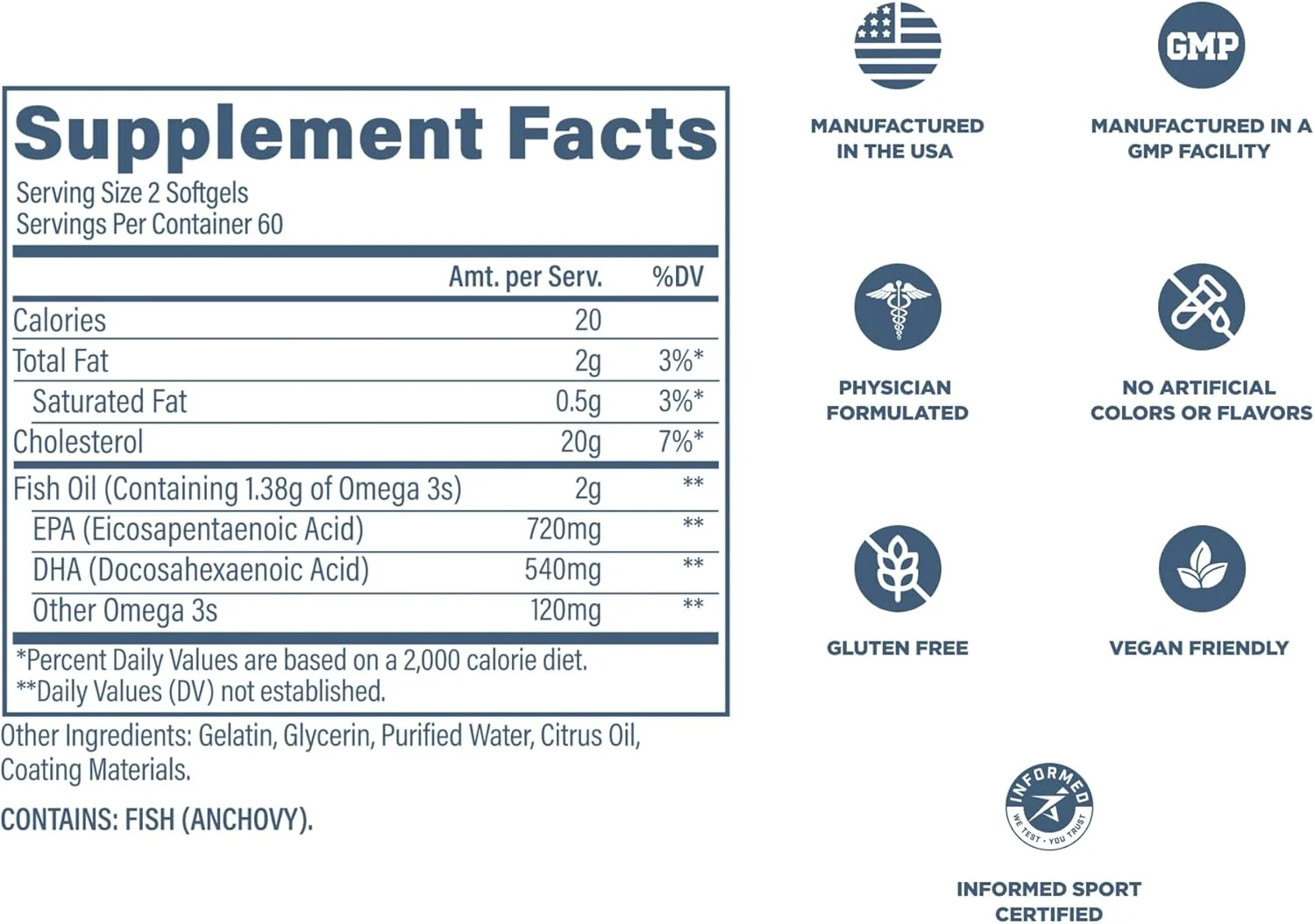 مکمل روغن ماهی امگا 3 Revive MD برای آقایان و بانوان - سافت ژل های امگا 3 با اسیدهای چرب EPA و DHA برای پوست و مفاصل سالم، حمایت از قلب و مغز - مناسب برای گیاهخواران، بدون گلوتن - 120 سافت ژل مکمل روغن ماهی امگا 3 Revive MD برای آقایان و بانوان - سافت ژل های امگا 3 با اسیدهای چرب EPA و DHA برای پوست و مفاصل سالم، حمایت از قلب و مغز - مناسب برای گیاهخواران، بدون گلوتن - 120 سافت ژل