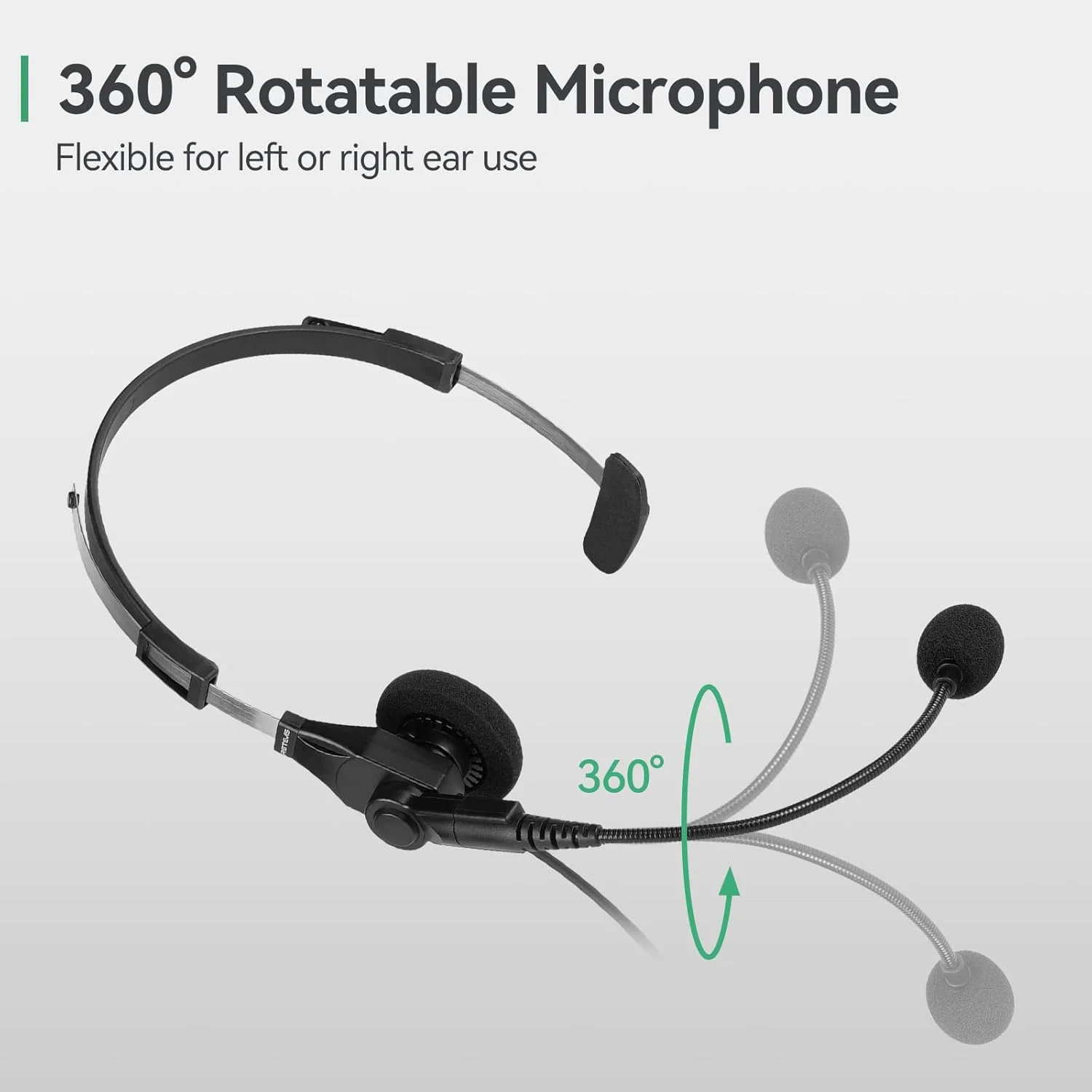 هدست رادیویی دو طرفه Retevis EHK013 با میکروفون، هدست واکی تاکی روگوشی، سازگار با Retevis RT22 RT21 RT68 H-777 H777S RB89 و Baofeng UV-5R BF-888S واکی تاکی (2 عدد)