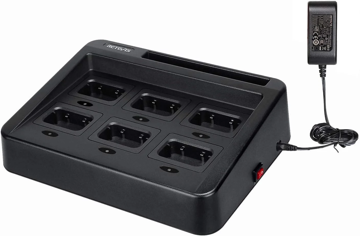 شارژر شش تایی واکی تاکی Retevis RT29 Ailunce HD1، شارژر چندگانه کاربردی سازگار با رادیو دو طرفه Retevis RT29 RB23 Ailunce HD1 (یک عدد)