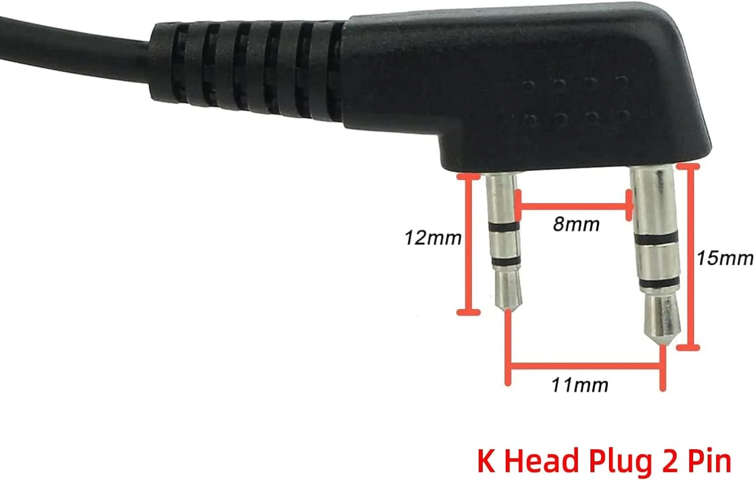 گوشی رادیویی با میکروفون 2 پین Retevis، هدست با قابلیت تنظیم صدا، گوشی G شکل سازگار با Retevis H-777 RT22 RT21 H-777S Kenwood Baofeng UV-5R BF-F8HP BF-888S Arcshell AR-5
