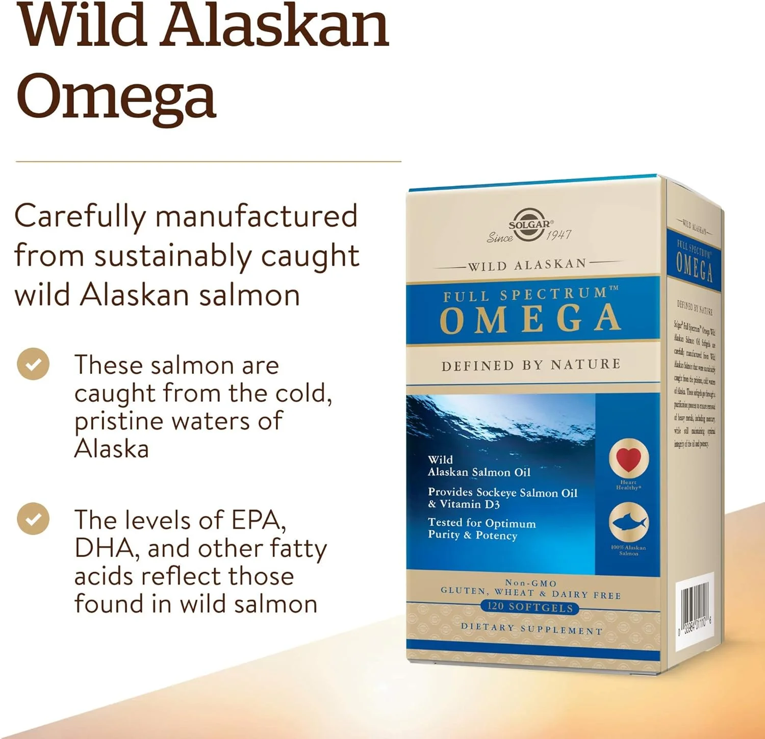 سافت ژل امگا آلاسکا SOLGAR - FULL SPECTRUM WILD ALASKAN OMEGA 120 عددی: 1110 سافت ژل امگا آلاسکا SOLGAR - FULL SPECTRUM WILD ALASKAN OMEGA 120 عددی: 1110