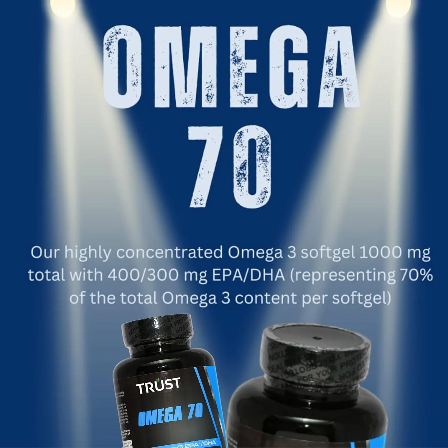 مکمل روغن ماهی امگا 70، EPA/DHA، 1000 میلی گرم، 60 سافت ژل، فرمول غیر تراریخته مکمل روغن ماهی امگا 70، EPA/DHA، 1000 میلی گرم، 60 سافت ژل، فرمول غیر تراریخته