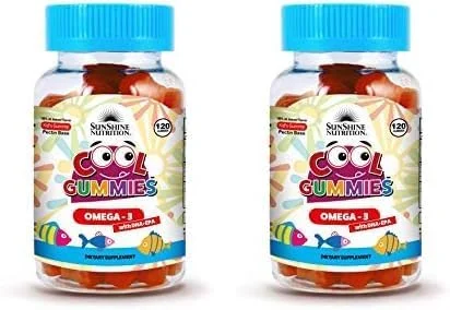 پاستیل امگا 3 سان شاین نوتریشن با DHA-EPA، 120 عدد، مخصوص کودکان | طعم 100% طبیعی | بدون گلوتن (بسته 2 عددی) پاستیل امگا 3 سان شاین نوتریشن با DHA-EPA، 120 عدد، مخصوص کودکان | طعم 100% طبیعی | بدون گلوتن (بسته 2 عددی)