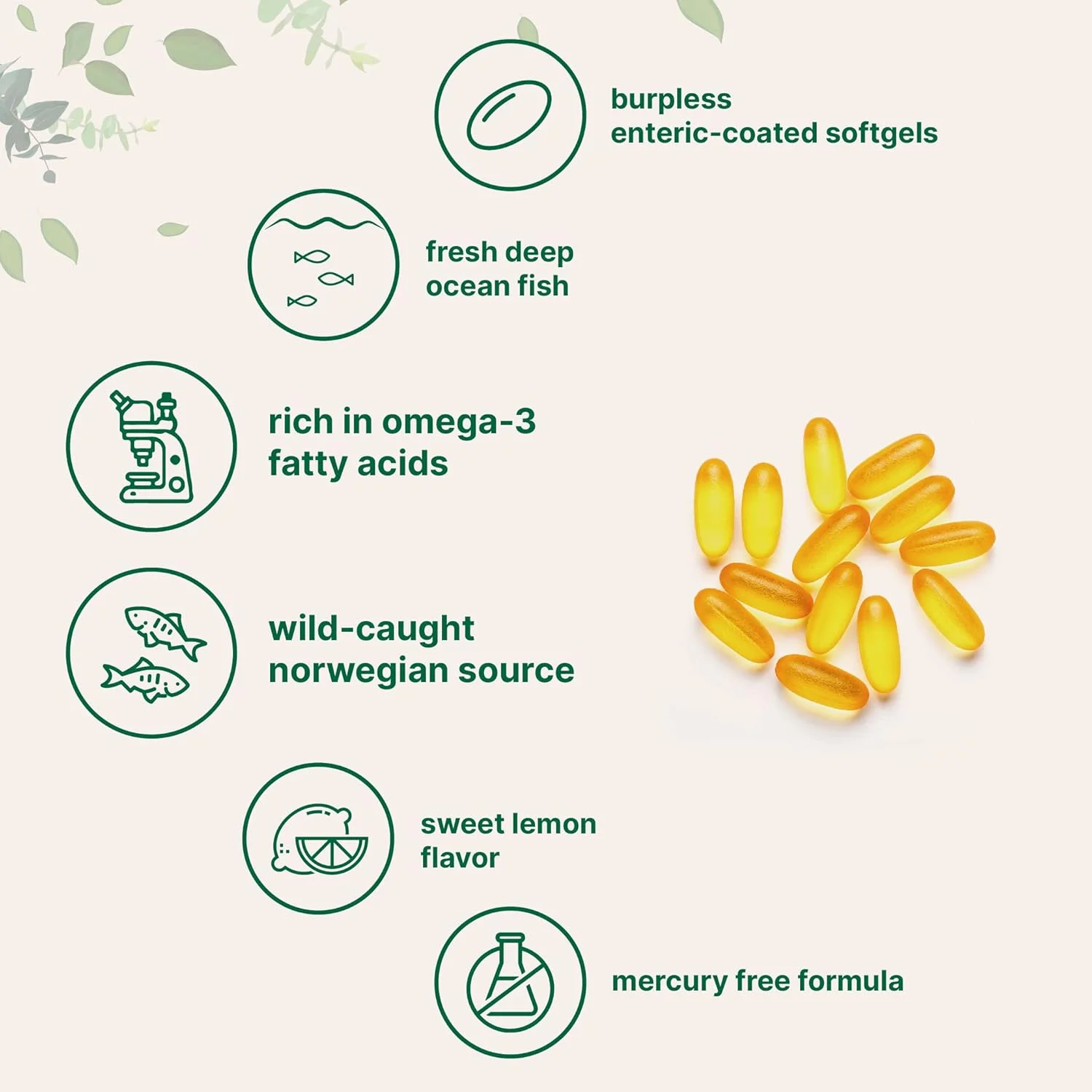 مکمل های DHA، امگا 3 1000 میلی گرم، DHA-500 میلی گرم، EPA-250 میلی گرم، 200 سافت ژل، بدون طعم ماهی با فناوری روکش روده ای، صید وحشی در دریای نروژ، ویتامین های دوران بارداری و کودکان، پشتیبانی از سلامت مغز، بدون جیوه مکمل های DHA، امگا 3 1000 میلی گرم، DHA-500 میلی گرم، EPA-250 میلی گرم، 200 سافت ژل، بدون طعم ماهی با فناوری روکش روده ای، صید وحشی در دریای نروژ، ویتامین های دوران بارداری و کودکان، پشتیبانی از سلامت مغز، بدون جیوه