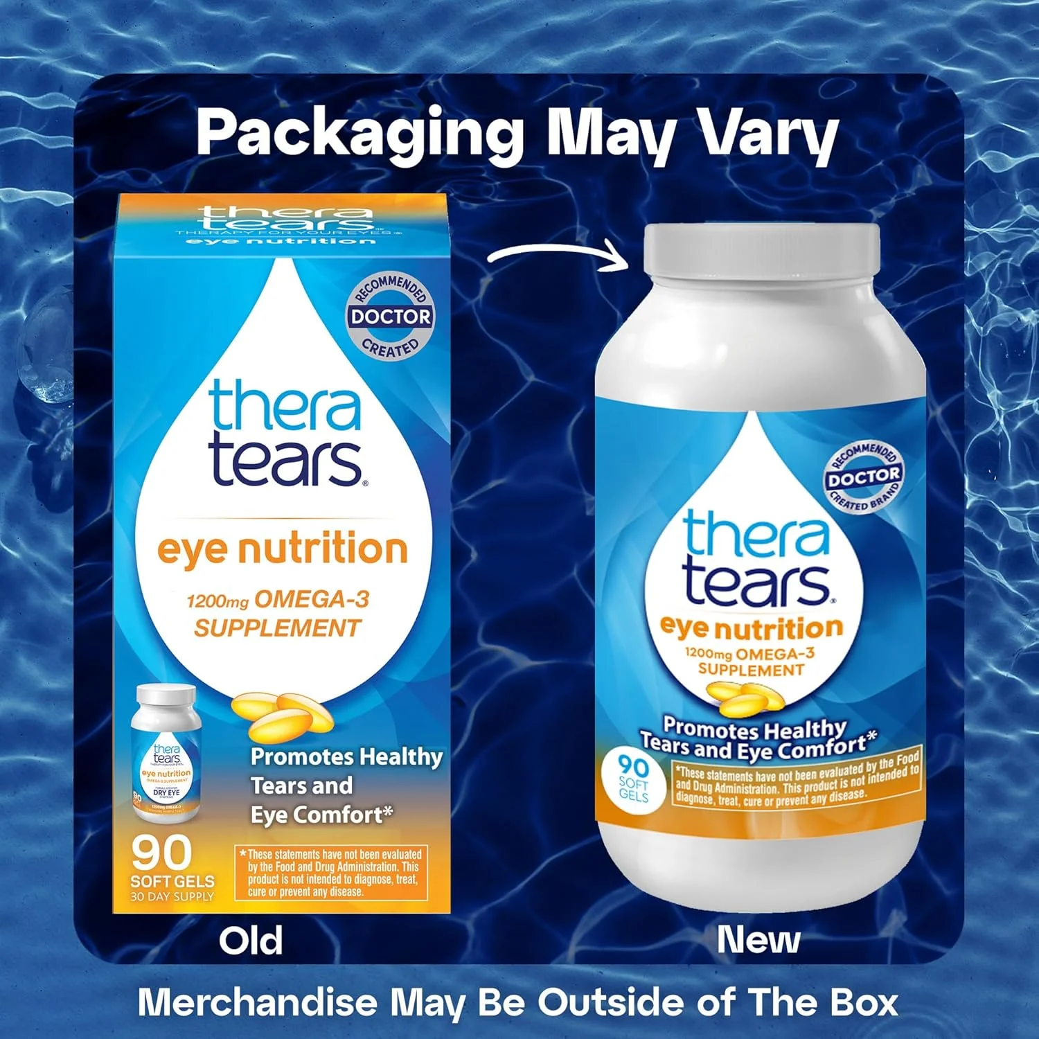 ترا تییرز مکمل تغذیه برای خشکی چشم، سافت ژل، 90 عدد (تک بسته) ترا تییرز مکمل تغذیه برای خشکی چشم، سافت ژل، 90 عدد (تک بسته)