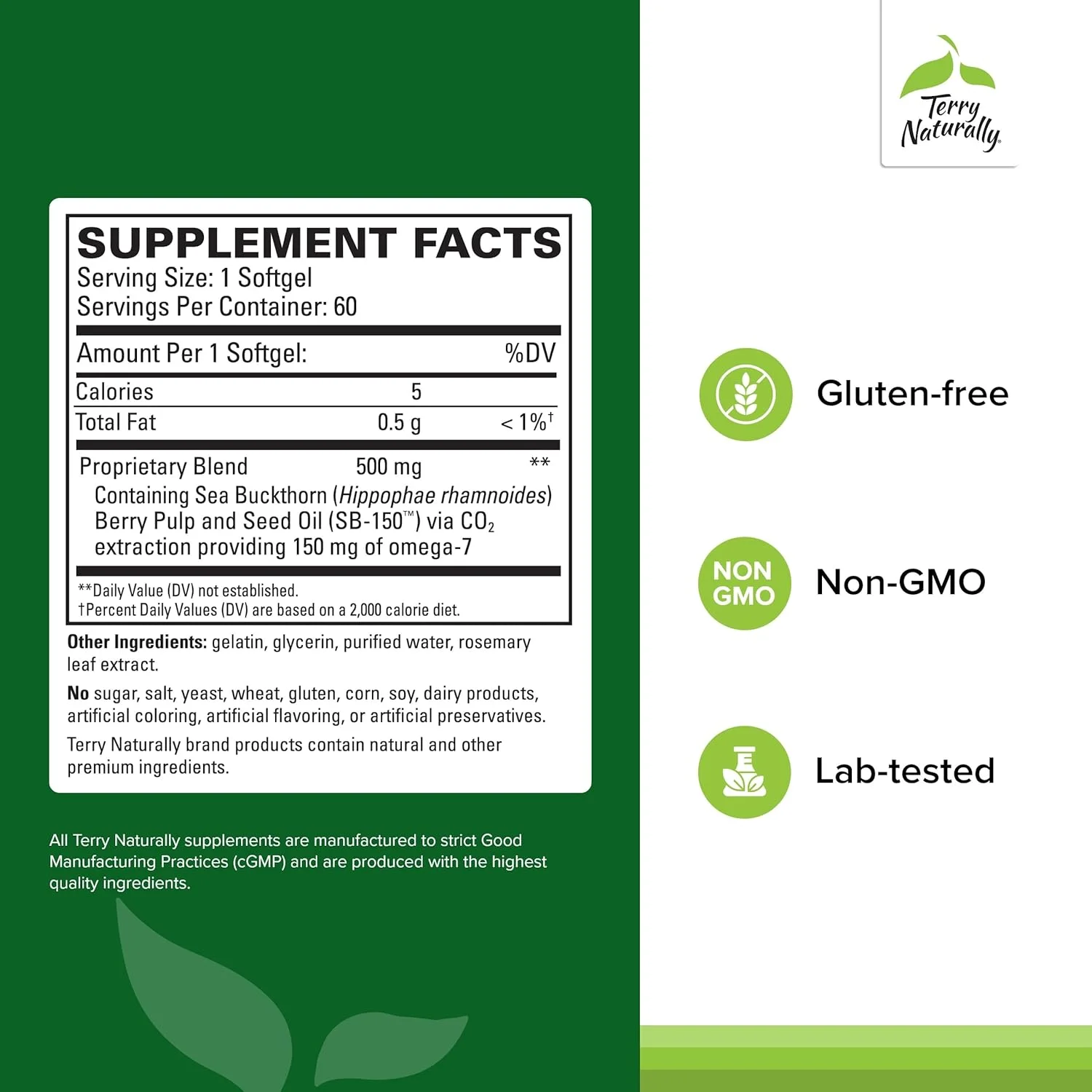 تری نچرالی امگا 7، تسکین دهنده خشکی چشم - 60 سافت ژل - بسته 2 عددی - 500 میلی گرم روغن سنجد دریایی - مکمل پشتیبانی از رطوبت چشم - امگا 3، 6 و 9 - غیر GMO، بدون گلوتن، وگان - 120 سروینگ در مجموع تری نچرالی امگا 7، تسکین دهنده خشکی چشم - 60 سافت ژل - بسته 2 عددی - 500 میلی گرم روغن سنجد دریایی - مکمل پشتیبانی از رطوبت چشم - امگا 3، 6 و 9 - غیر GMO، بدون گلوتن، وگان - 120 سروینگ در مجموع
