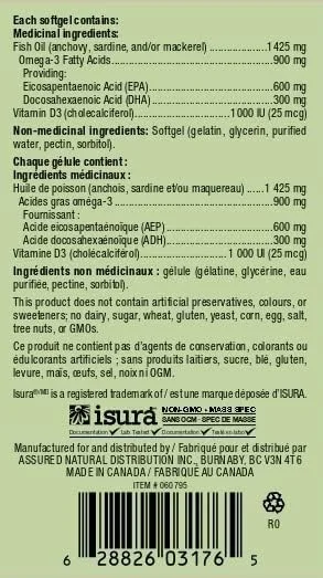 امگا 3 نهایی 900 میلی گرم با ویتامین D3، 65 سافت ژل