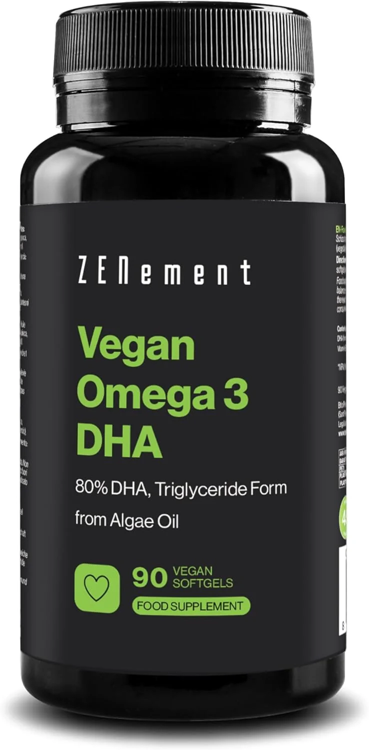 DHA گیاهی (امگا 3 با 80% DHA) - از روغن جلبک - مغز و بینایی - مناسب در دوران بارداری و شیردهی - به شکل تری گلیسیرید برای جذب بهتر - 90 سافت ژل گیاهی DHA گیاهی (امگا 3 با 80% DHA) - از روغن جلبک - مغز و بینایی - مناسب در دوران بارداری و شیردهی - به شکل تری گلیسیرید برای جذب بهتر - 90 سافت ژل گیاهی