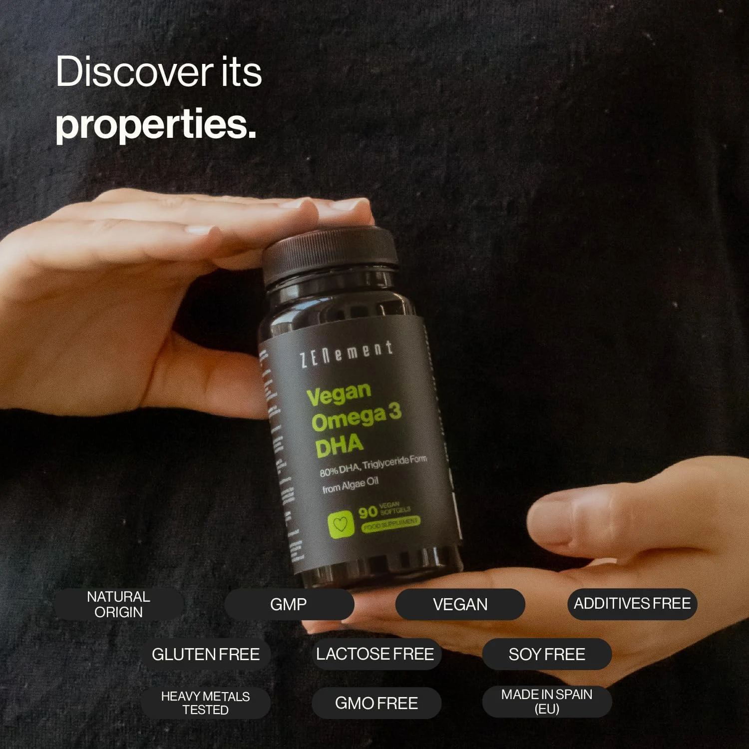 DHA گیاهی (امگا 3 با 80% DHA) - از روغن جلبک - مغز و بینایی - مناسب در دوران بارداری و شیردهی - به شکل تری گلیسیرید برای جذب بهتر - 90 سافت ژل گیاهی DHA گیاهی (امگا 3 با 80% DHA) - از روغن جلبک - مغز و بینایی - مناسب در دوران بارداری و شیردهی - به شکل تری گلیسیرید برای جذب بهتر - 90 سافت ژل گیاهی