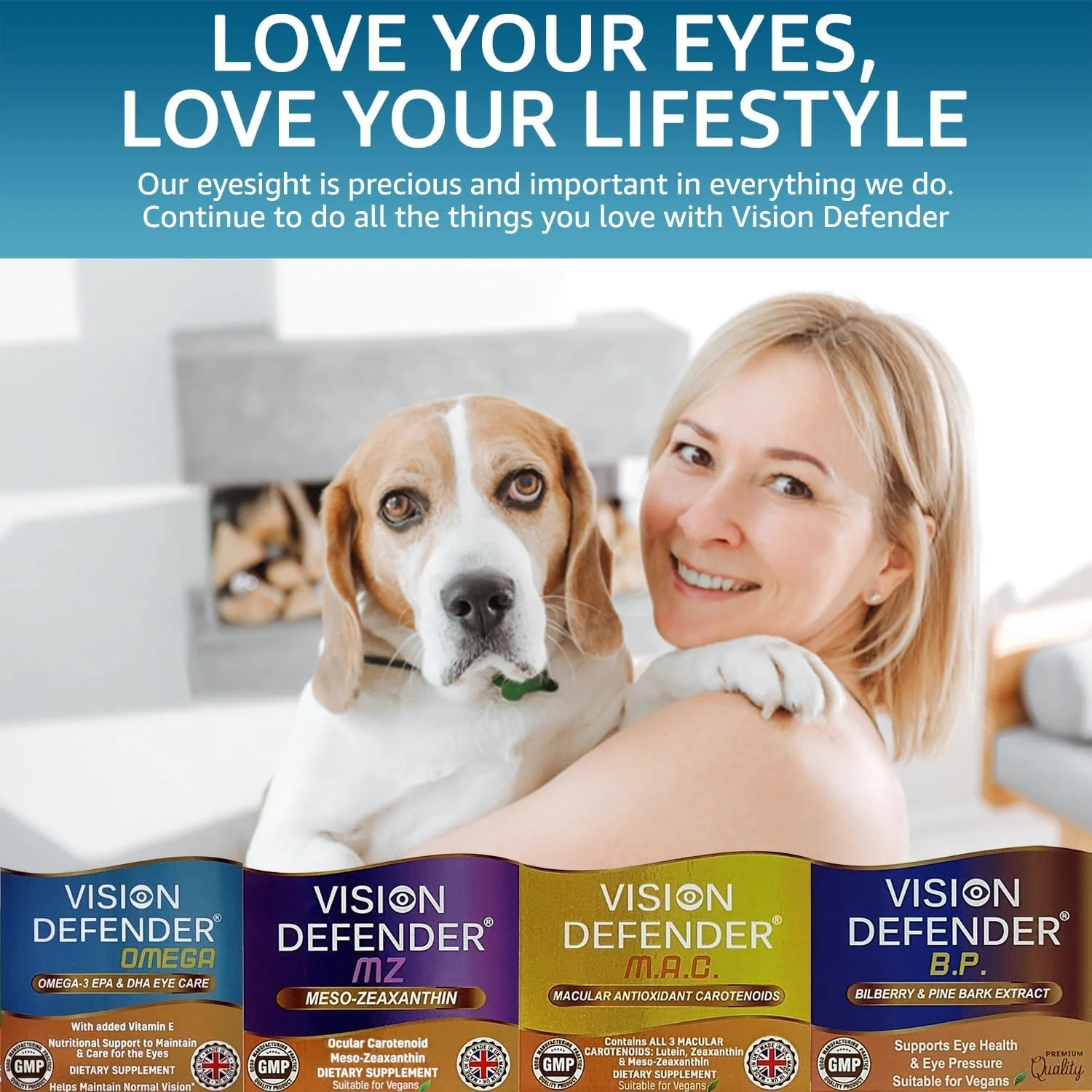 مکمل چشم VISION DEFENDER OMEGA: مراقبت و تسکین برای خشکی چشم، بهبود سلامت چشم - روغن ماهی امگا 3 خالص با قدرت بالا 1000 میلی گرم (400 میلی گرم EPA، 200 میلی گرم DHA در هر کپسول) + ویتامین E (60 سافت ژل) ساخت انگلستان مکمل چشم VISION DEFENDER OMEGA: مراقبت و تسکین برای خشکی چشم، بهبود سلامت چشم - روغن ماهی امگا 3 خالص با قدرت بالا 1000 میلی گرم (400 میلی گرم EPA، 200 میلی گرم DHA در هر کپسول) + ویتامین E (60 سافت ژل) ساخت انگلستان