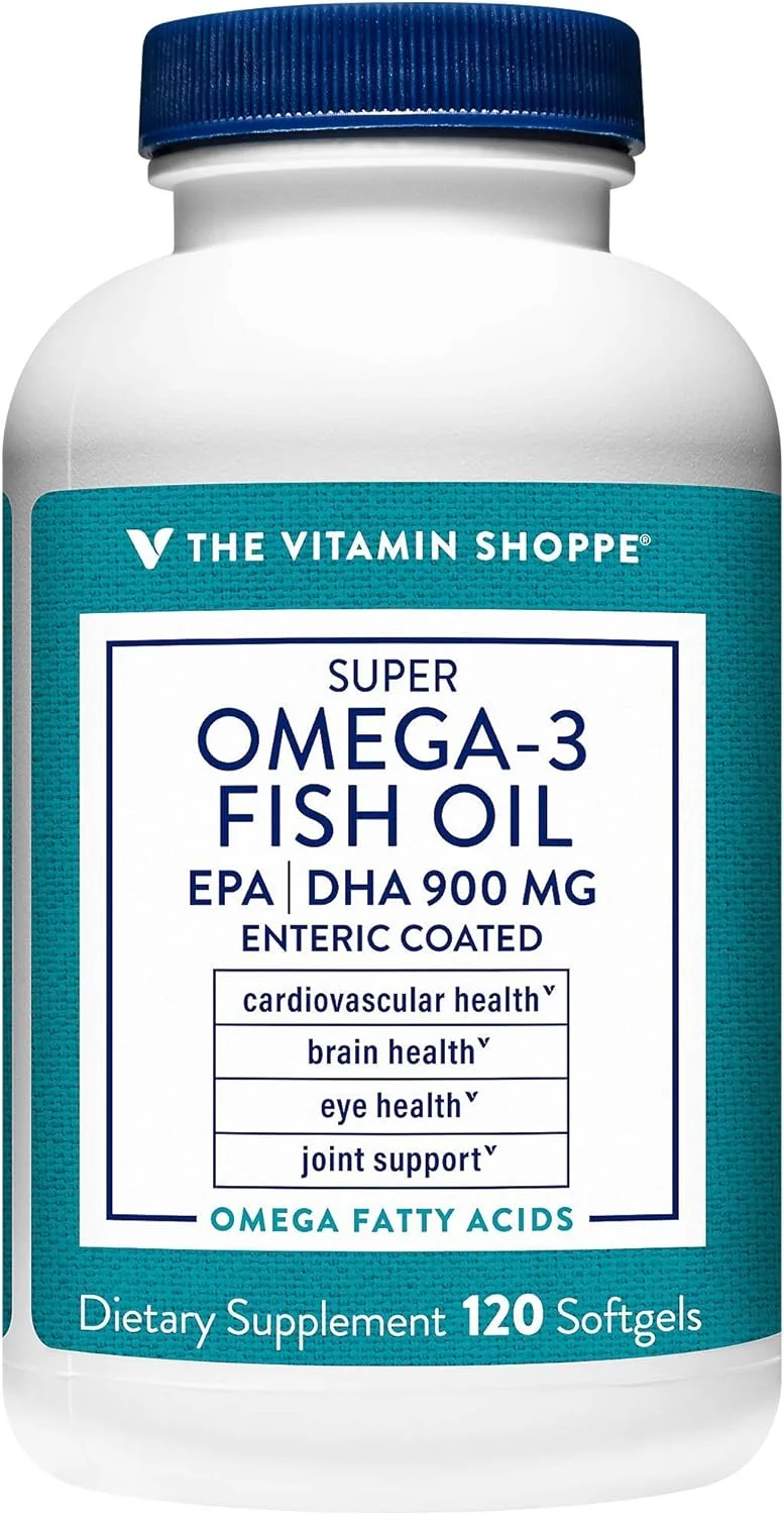 روغن ماهی امگا 3 Vitamin Shoppe، 1290 میلی گرم، EPA 735 میلی گرم DHA 165 میلی گرم، تضمین خلوص، تقطیر مولکولی برای حمایت از سلامت قلب و عروق، مفاصل و مغز (120 سافت ژل)