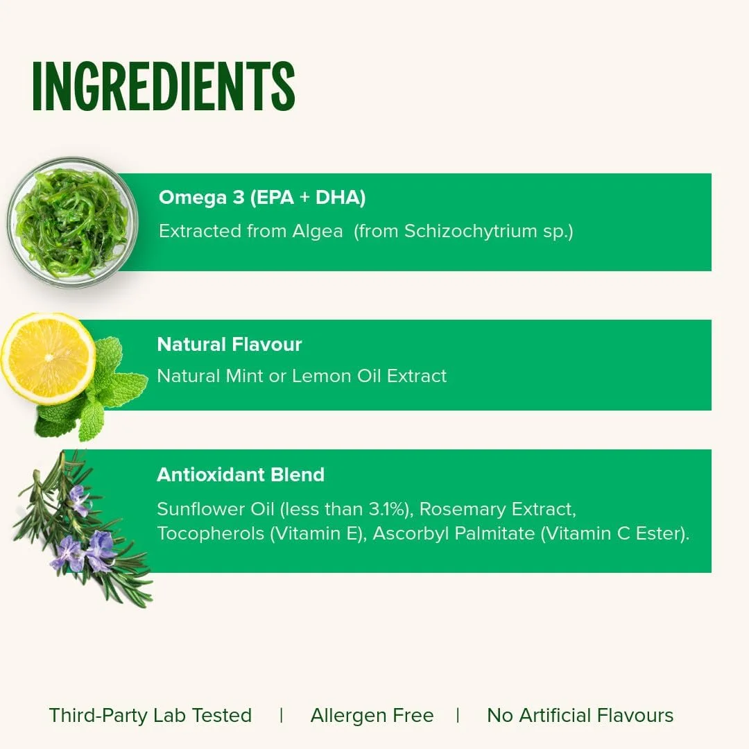 قطره خوراکی امگا 3 گیاهی ویوو لایف از جلبک، 60 میلی لیتر، 30 سروینگ، مکمل سلامت طبیعی (60 میلی لیتر (بسته 1 عددی)، لیمو) قطره خوراکی امگا 3 گیاهی ویوو لایف از جلبک، 60 میلی لیتر، 30 سروینگ، مکمل سلامت طبیعی (60 میلی لیتر (بسته 1 عددی)، لیمو)