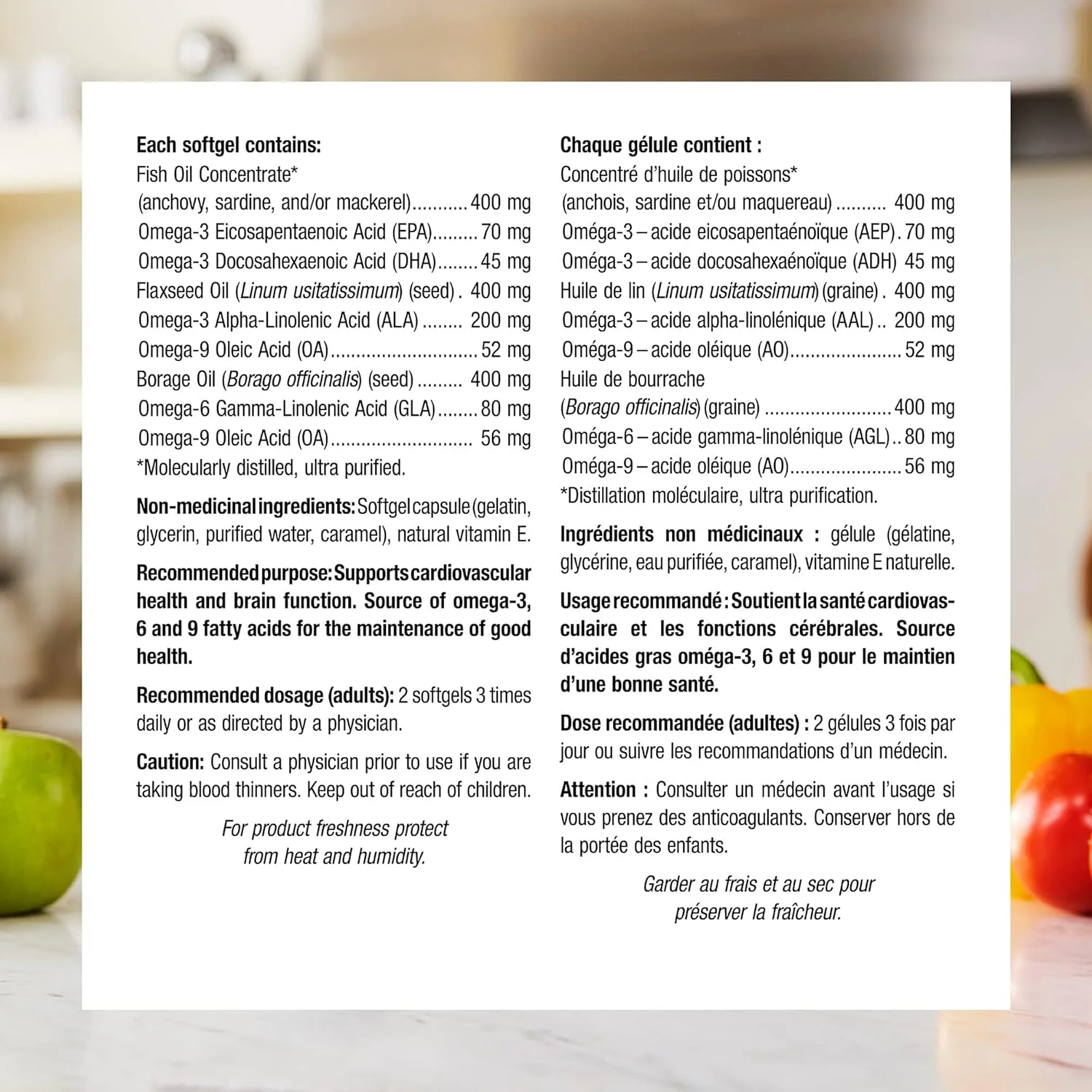 Webber Naturals امگا 3-6-9 روغن تخم کتان، ماهی و گل گاوزبان 1200 میلی گرم، 150 سافت ژل Webber Naturals امگا 3-6-9 روغن تخم کتان، ماهی و گل گاوزبان 1200 میلی گرم، 150 سافت ژل