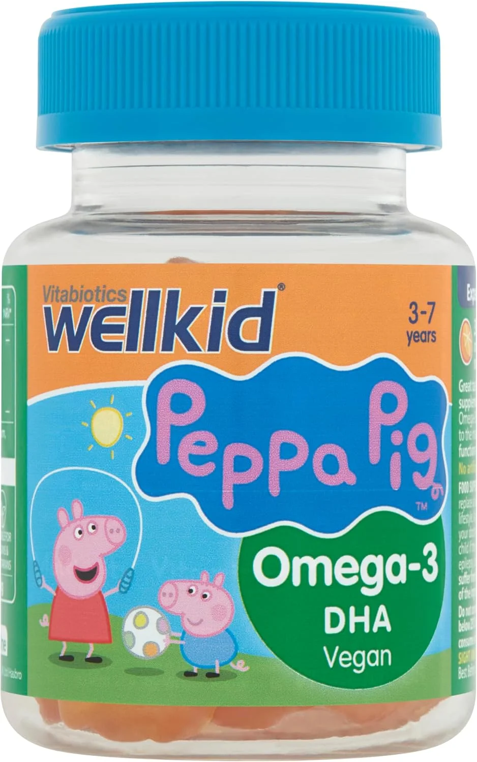 ژله های نرم امگا 3 DHA ویگن Wellkid Vitabiotics Peppa Pig