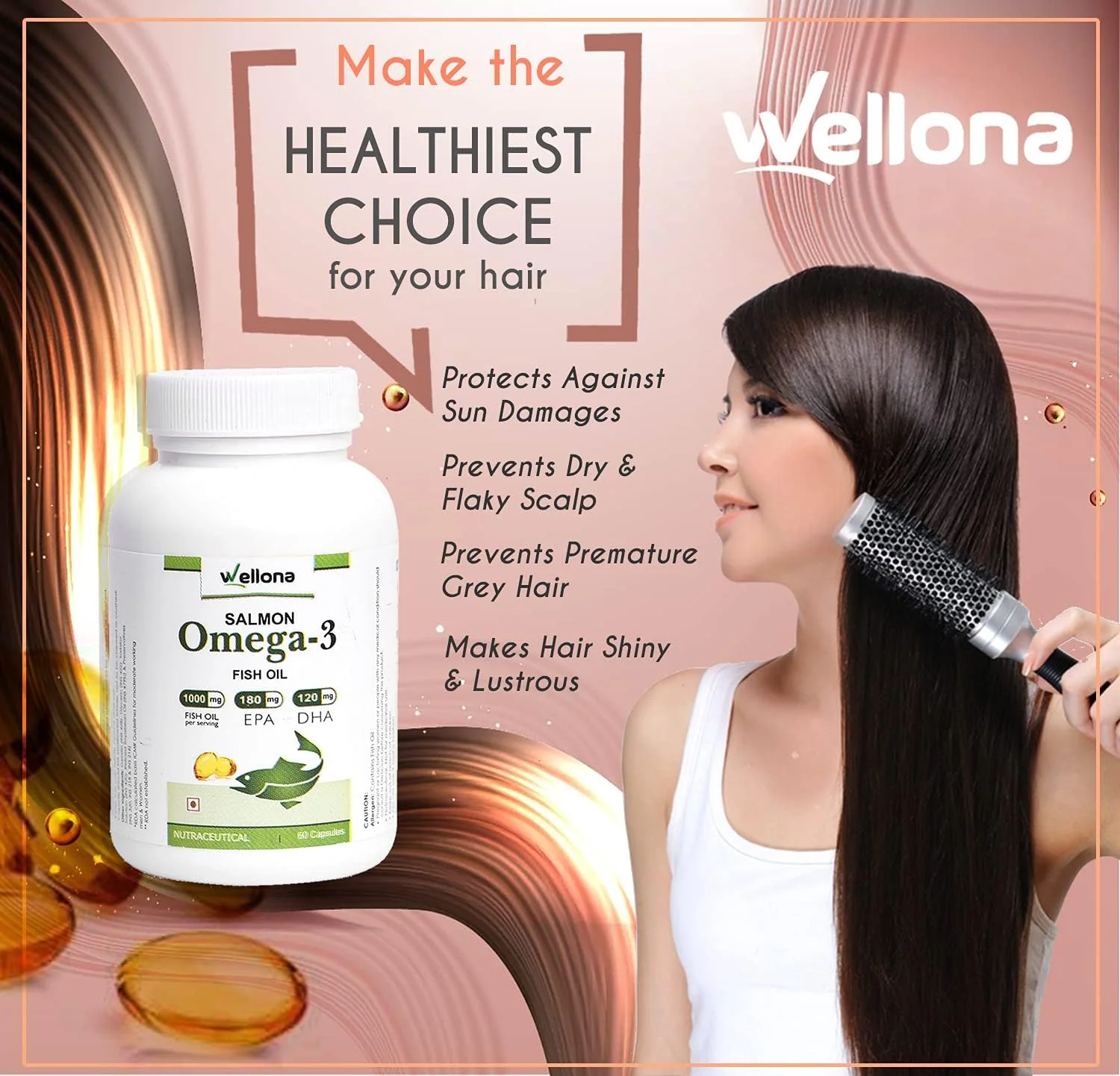 کپسول روغن ماهی امگا 3 ولونا برای آقایان و بانوان 1000 میلی گرم (180 میلی گرم EPA و 120 میلی گرم DHA) به همراه سایر اسیدهای چرب امگا 3 برای پشتیبانی از سلامت قلب، مغز و مفاصل - 60 سافت ژل کپسول روغن ماهی امگا 3 ولونا برای آقایان و بانوان 1000 میلی گرم (180 میلی گرم EPA و 120 میلی گرم DHA) به همراه سایر اسیدهای چرب امگا 3 برای پشتیبانی از سلامت قلب، مغز و مفاصل - 60 سافت ژل