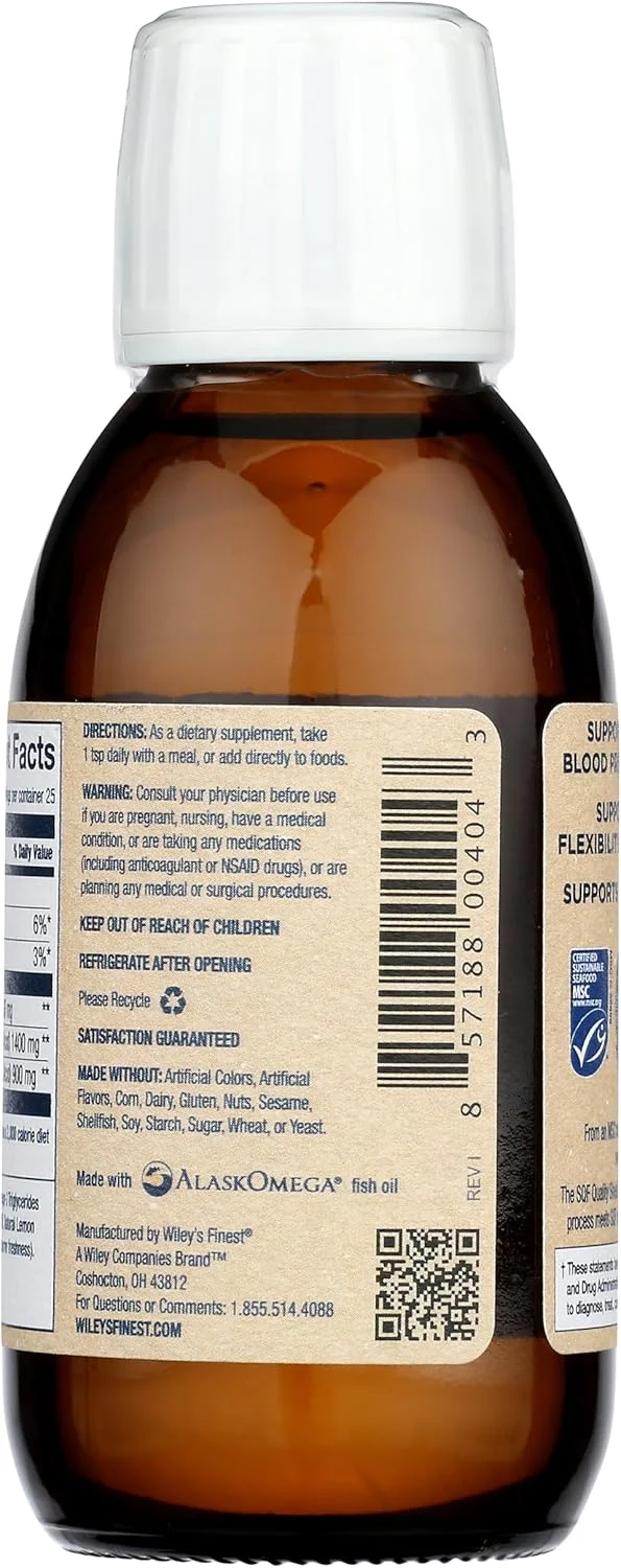 مایع امگا 3 وایلی فاینست پیک، 125 میلی لیتر