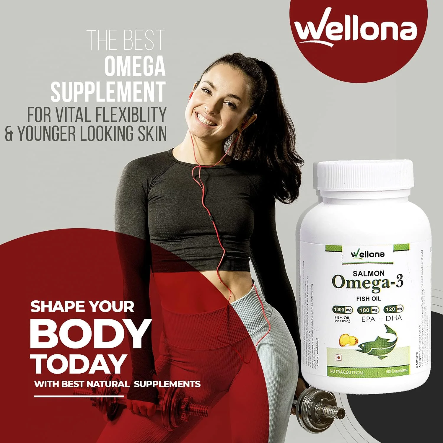 کپسول روغن ماهی امگا 3 ولونا برای آقایان و بانوان 1000 میلی گرم (180 میلی گرم EPA و 120 میلی گرم DHA) به همراه سایر اسیدهای چرب امگا 3 برای پشتیبانی از سلامت قلب، مغز و مفاصل - 60 سافت ژل کپسول روغن ماهی امگا 3 ولونا برای آقایان و بانوان 1000 میلی گرم (180 میلی گرم EPA و 120 میلی گرم DHA) به همراه سایر اسیدهای چرب امگا 3 برای پشتیبانی از سلامت قلب، مغز و مفاصل - 60 سافت ژل