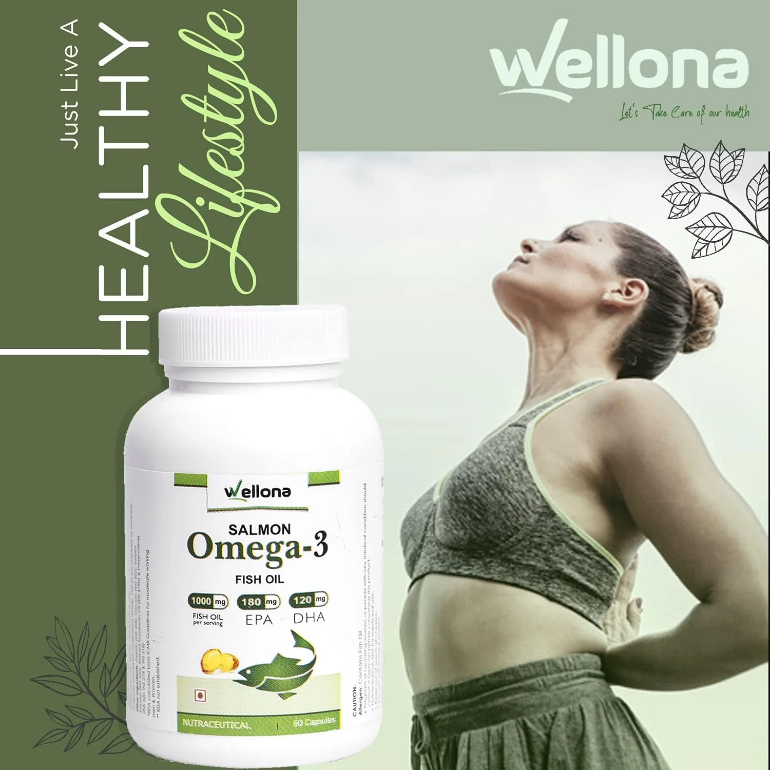 کپسول روغن ماهی امگا 3 ولونا برای آقایان و بانوان 1000 میلی گرم (180 میلی گرم EPA و 120 میلی گرم DHA) به همراه سایر اسیدهای چرب امگا 3 برای پشتیبانی از سلامت قلب، مغز و مفاصل - 60 سافت ژل کپسول روغن ماهی امگا 3 ولونا برای آقایان و بانوان 1000 میلی گرم (180 میلی گرم EPA و 120 میلی گرم DHA) به همراه سایر اسیدهای چرب امگا 3 برای پشتیبانی از سلامت قلب، مغز و مفاصل - 60 سافت ژل